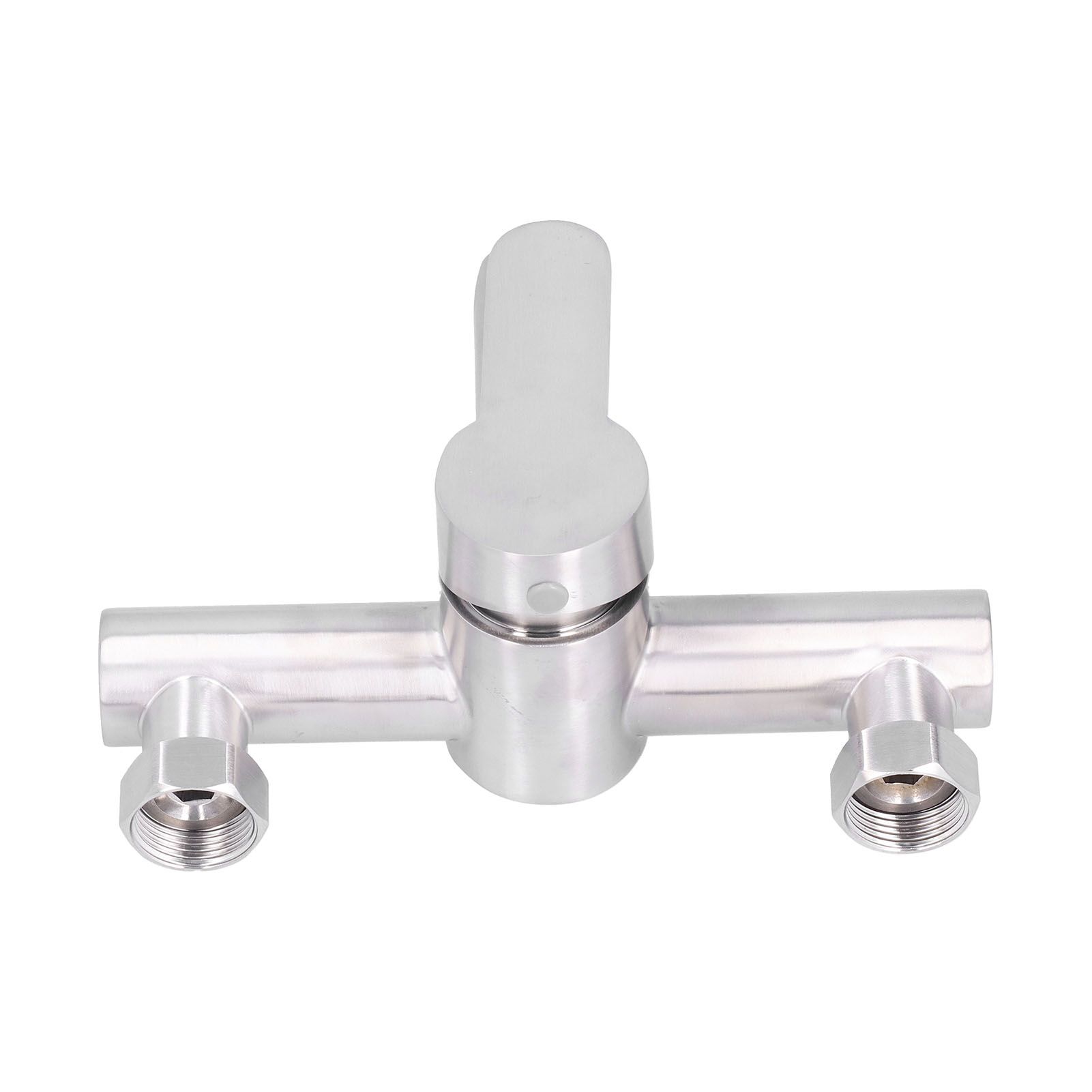 G1/2 Stainless Steel Brushed Bathtub Faucet Cold Hot Water Mixing Valve Triple view 10