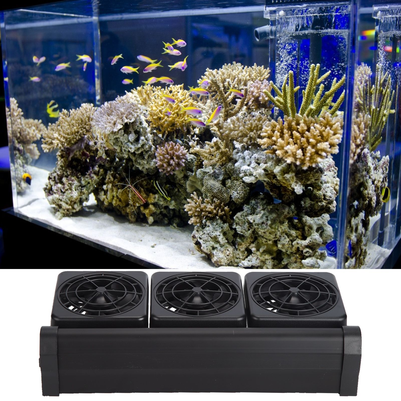 Aquarium Cooling Fan Adjustable Wind Speed Easily Install Safe Fish Tank Fan view 12