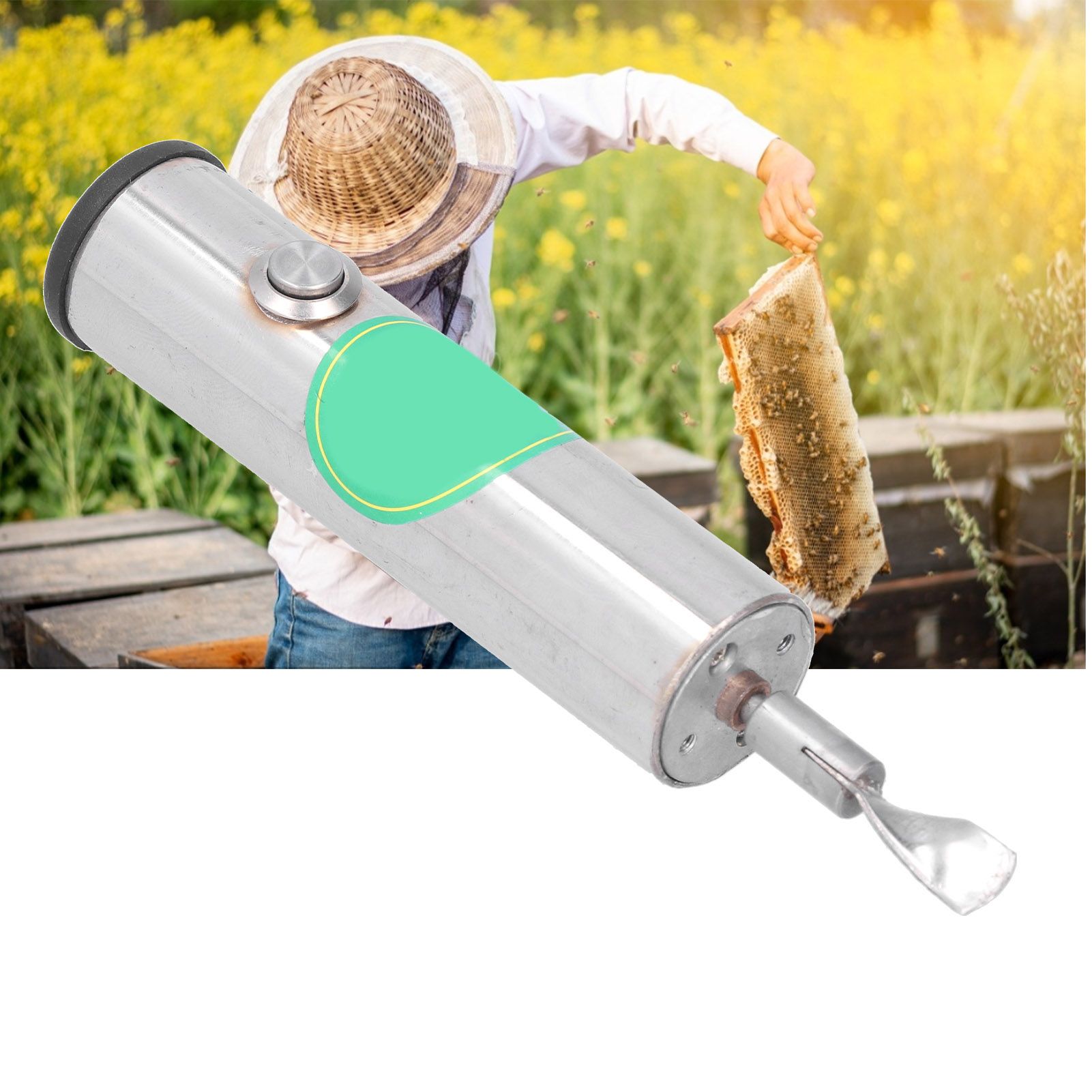 Electric Bee Honey Bowl Cleaner Stainless Steel Bee Pulp Cup Rotating Cleaning view 12