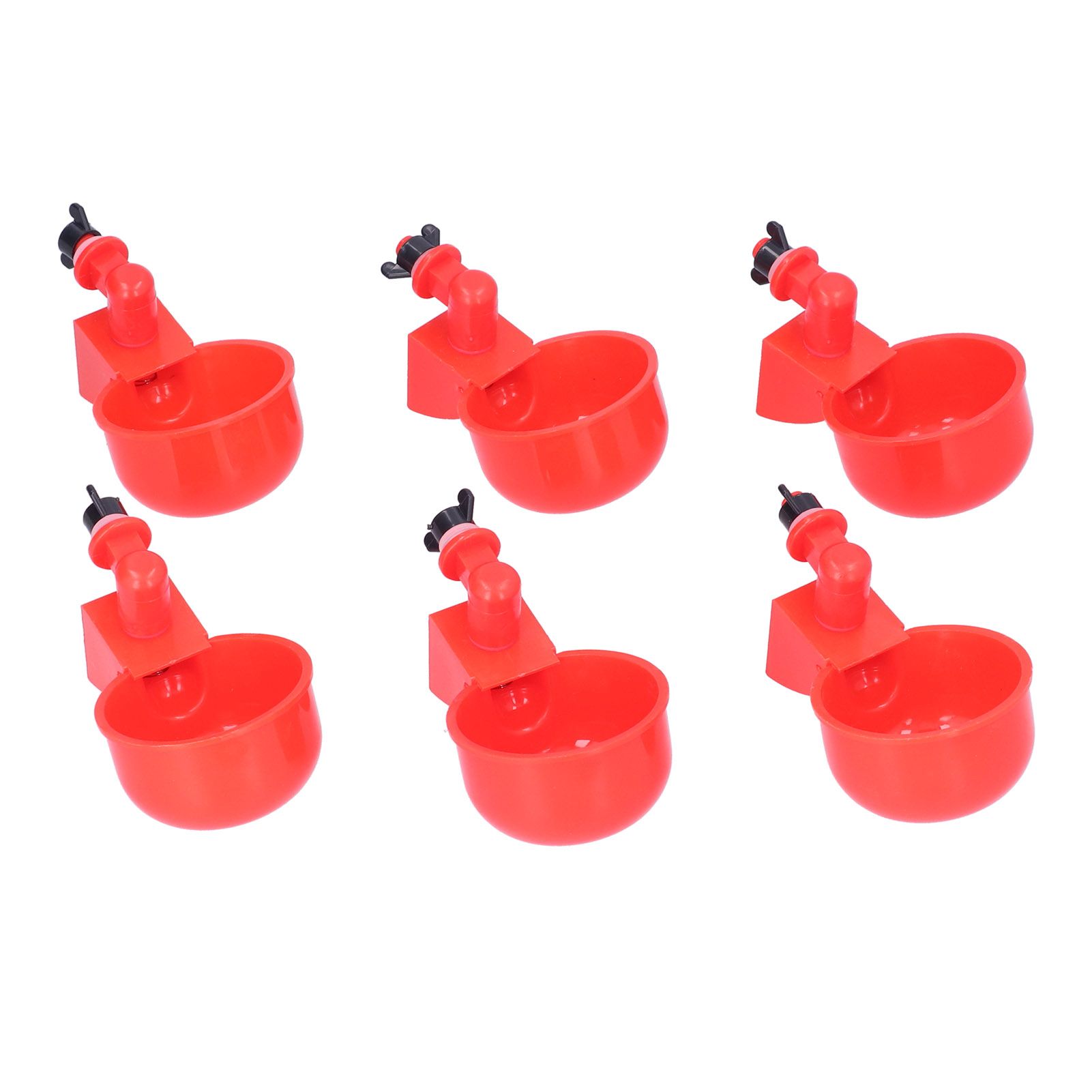 6PCS Chicken Water Cups 1/8in Portable Bowl Type Stainless Steel Spring view 4