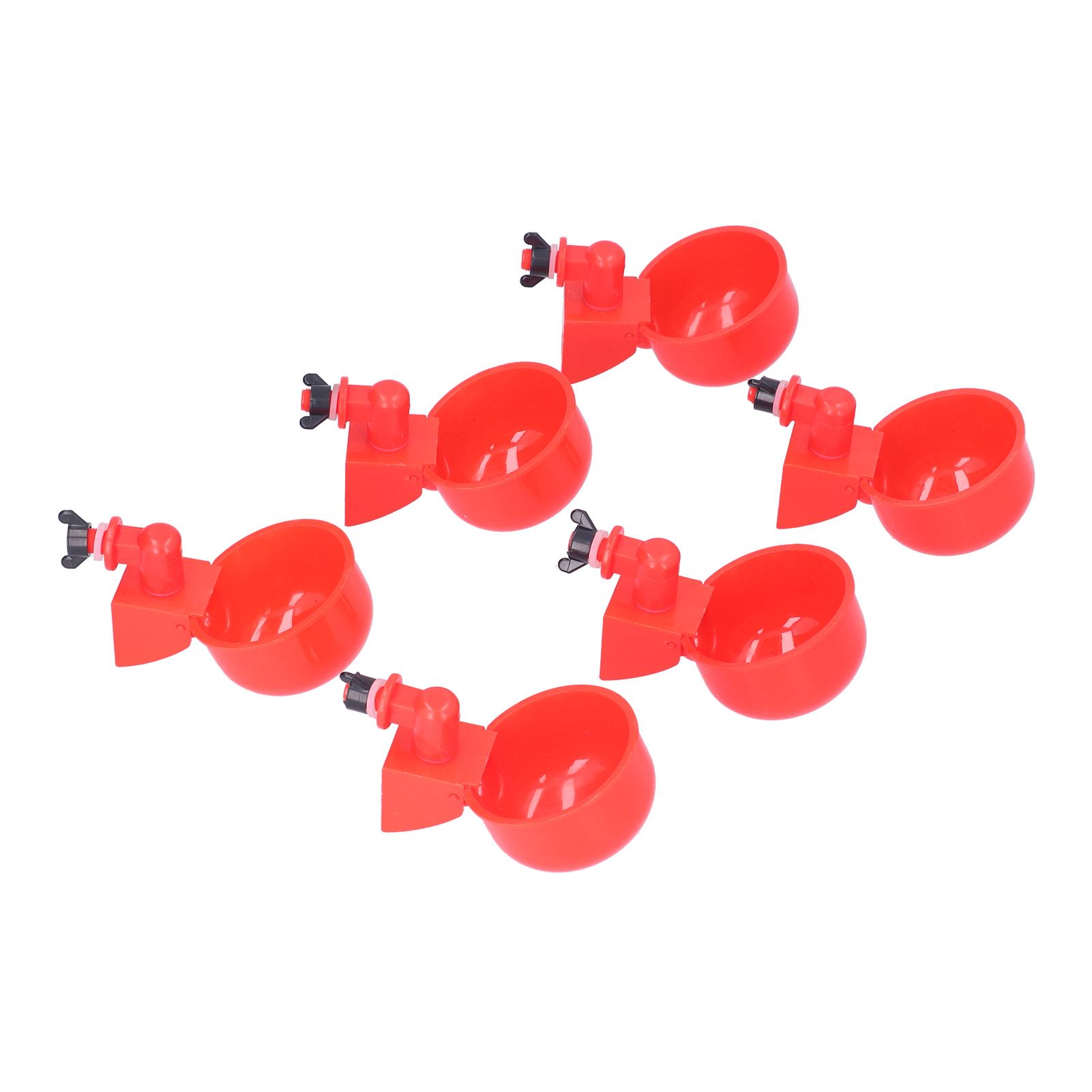 6PCS Chicken Water Cups 1/8in Portable Bowl Type Stainless Steel Spring view 5