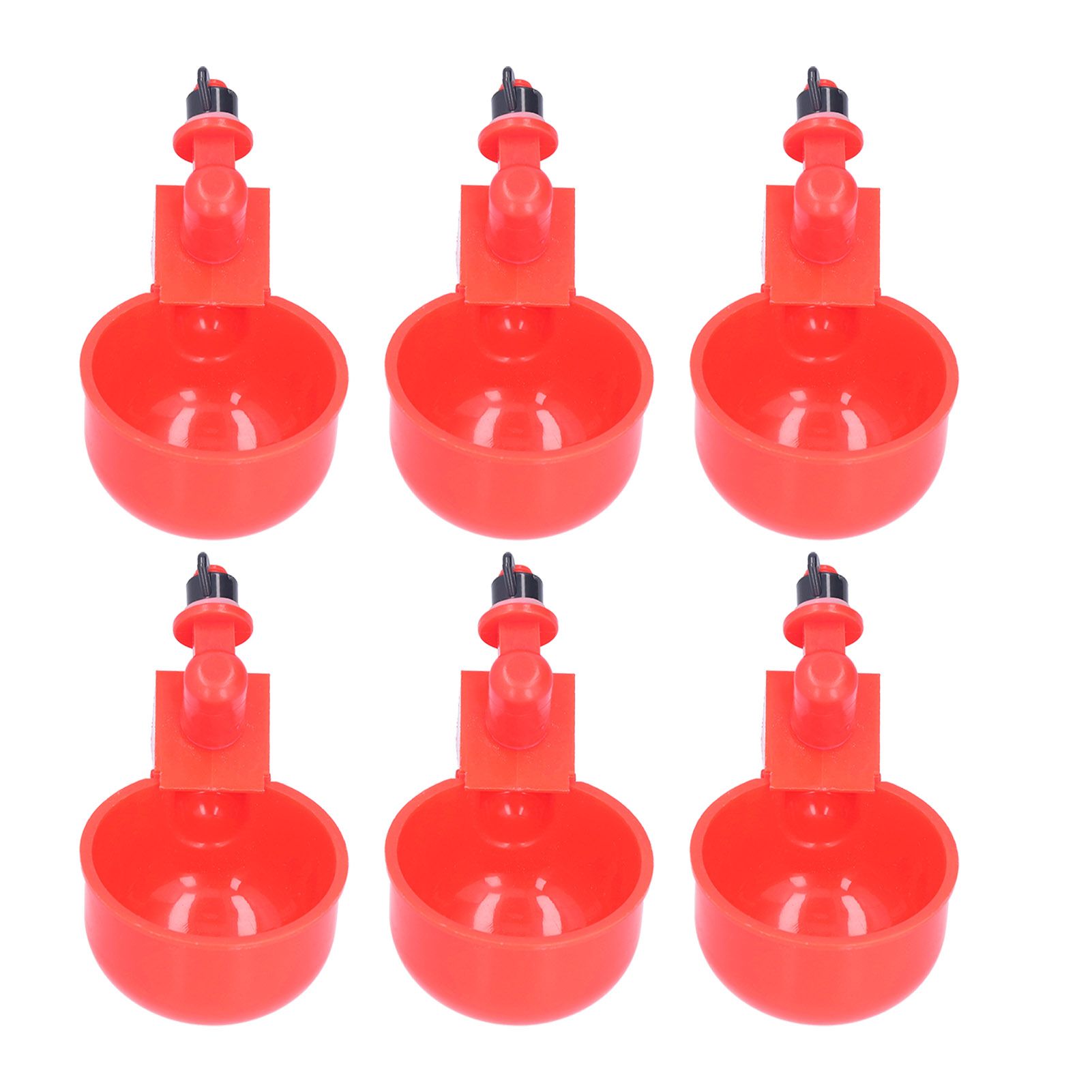 6PCS Chicken Water Cups 1/8in Portable Bowl Type Stainless Steel Spring view 7