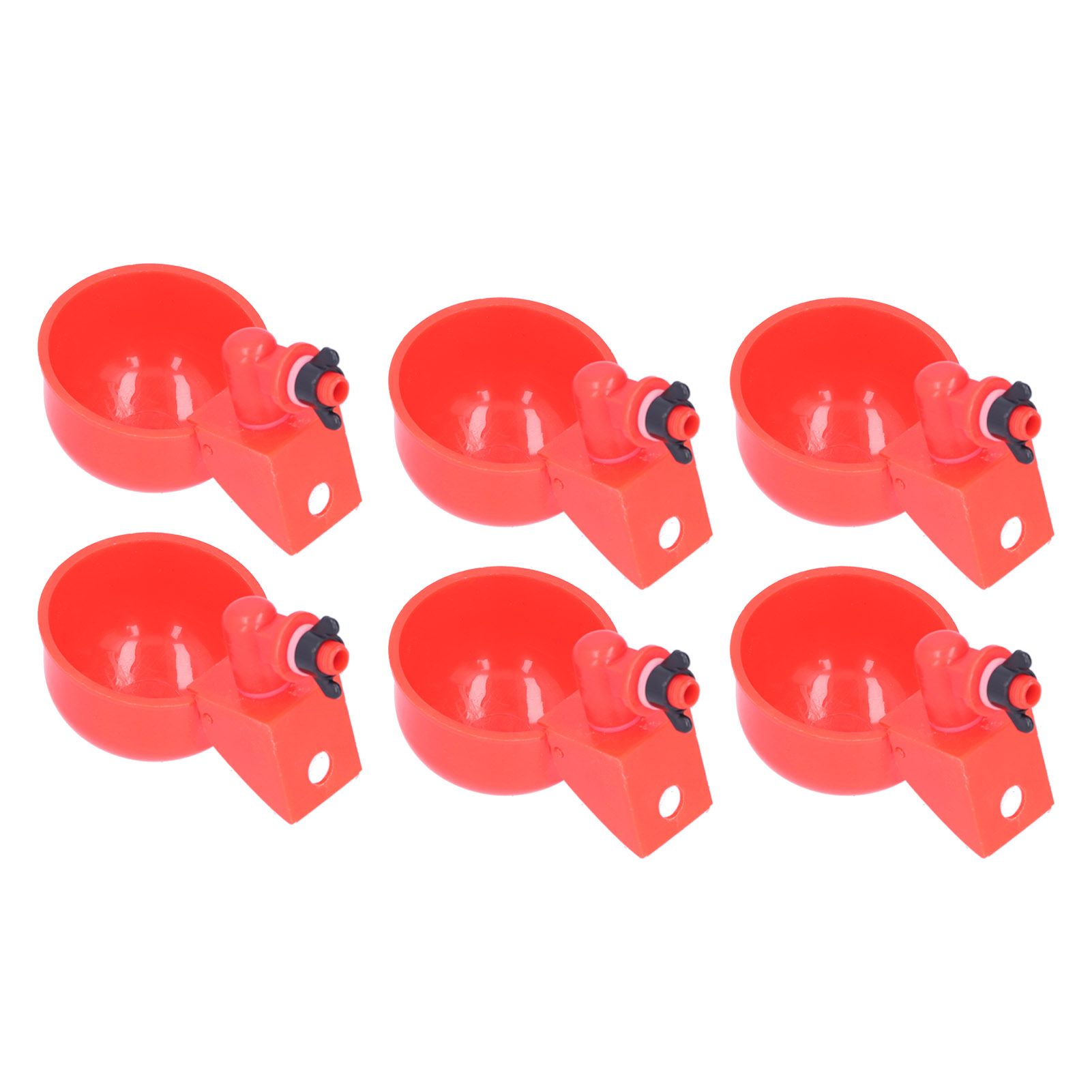 6PCS Chicken Water Cups 1/8in Portable Bowl Type Stainless Steel Spring view 8