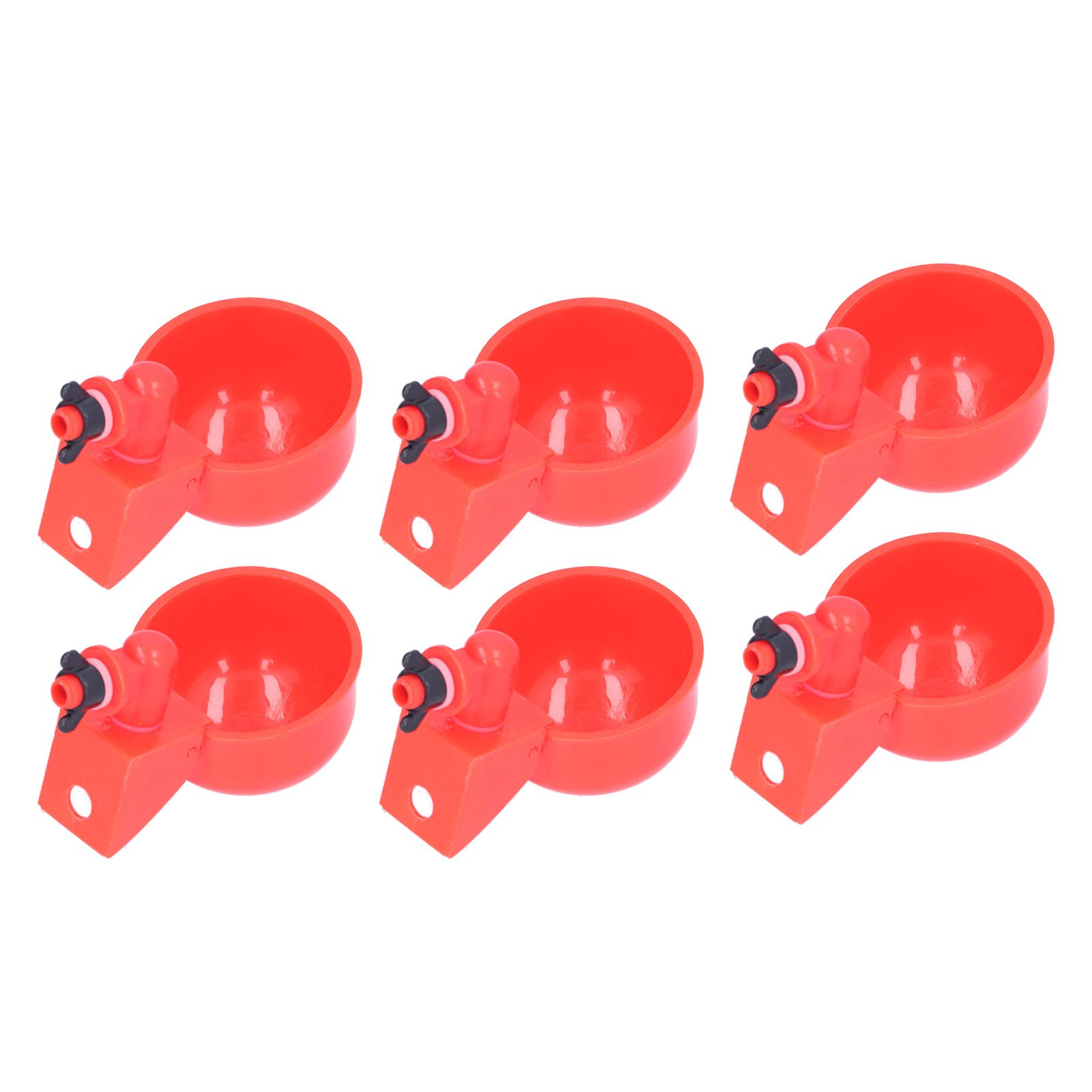 6PCS Chicken Water Cups 1/8in Portable Bowl Type Stainless Steel Spring view 9
