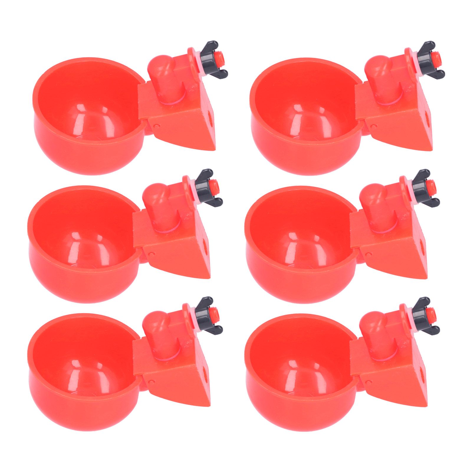 6PCS Chicken Water Cups 1/8in Portable Bowl Type Stainless Steel Spring view 10