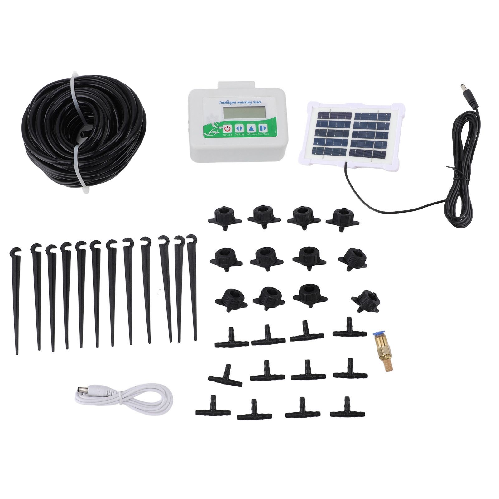 Intelligent Watering Timer Programmable Energy Saving with Solar Panel view 3