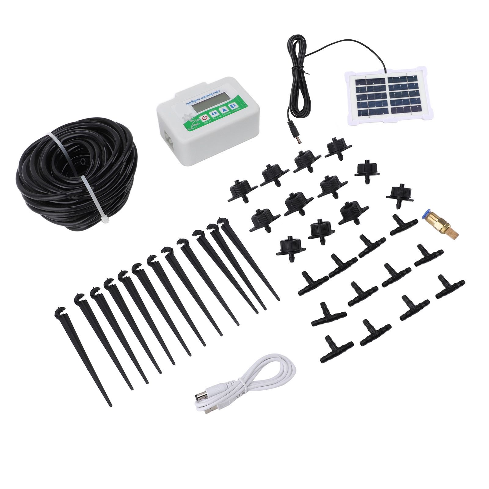 Intelligent Watering Timer Programmable Energy Saving with Solar Panel view 8