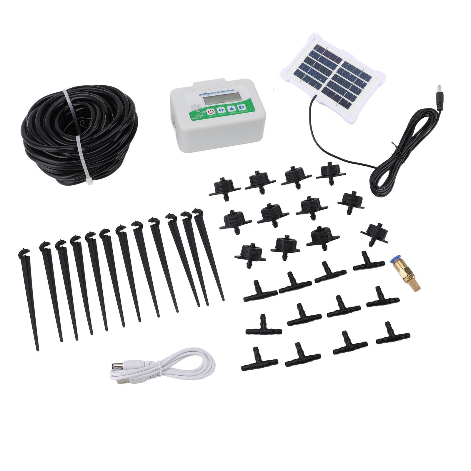 Intelligent Watering Timer Programmable Energy Saving with Solar Panel view 9