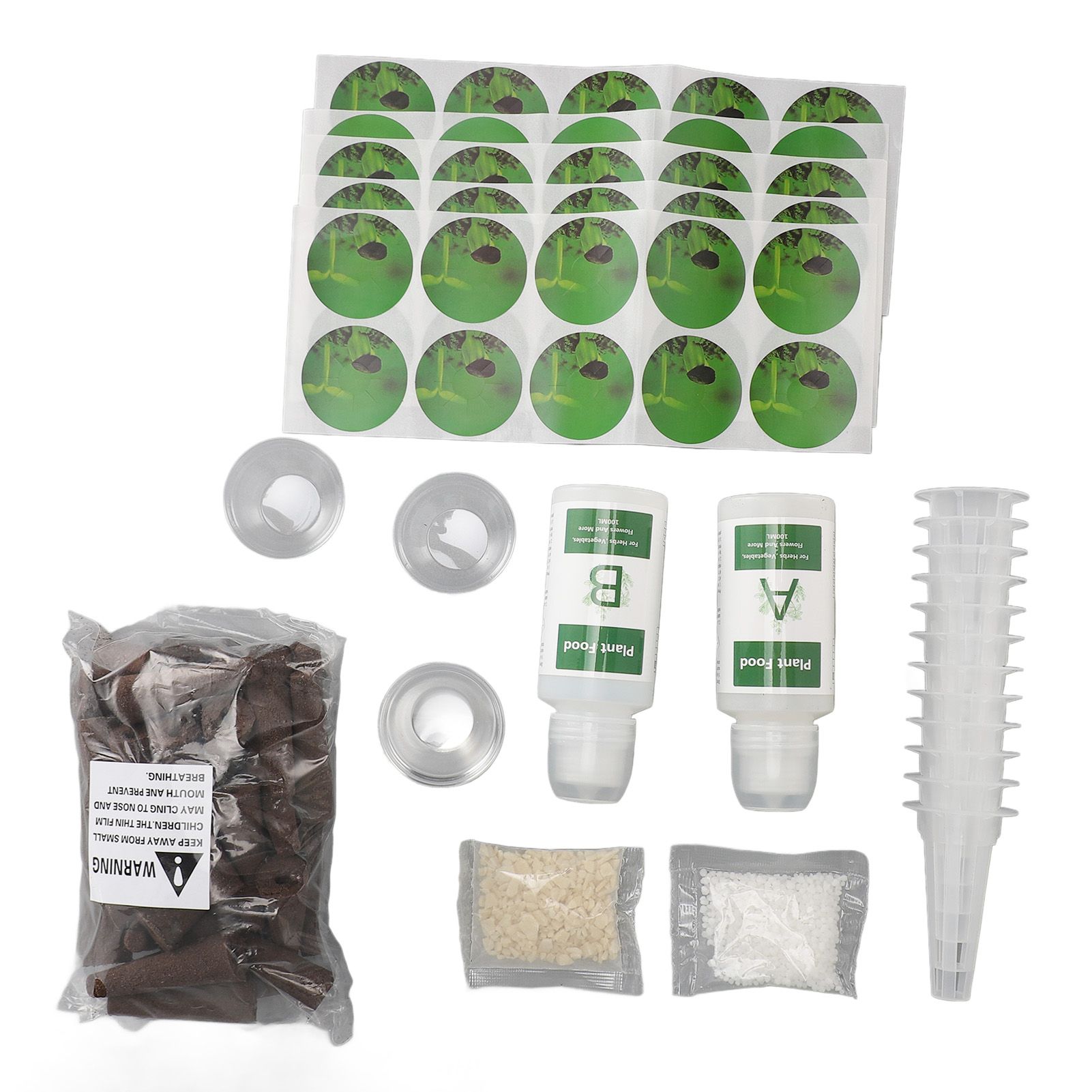 100ML Hydroponic Plant Food Hydroponics Nutrients Set with Grow Sponges A B