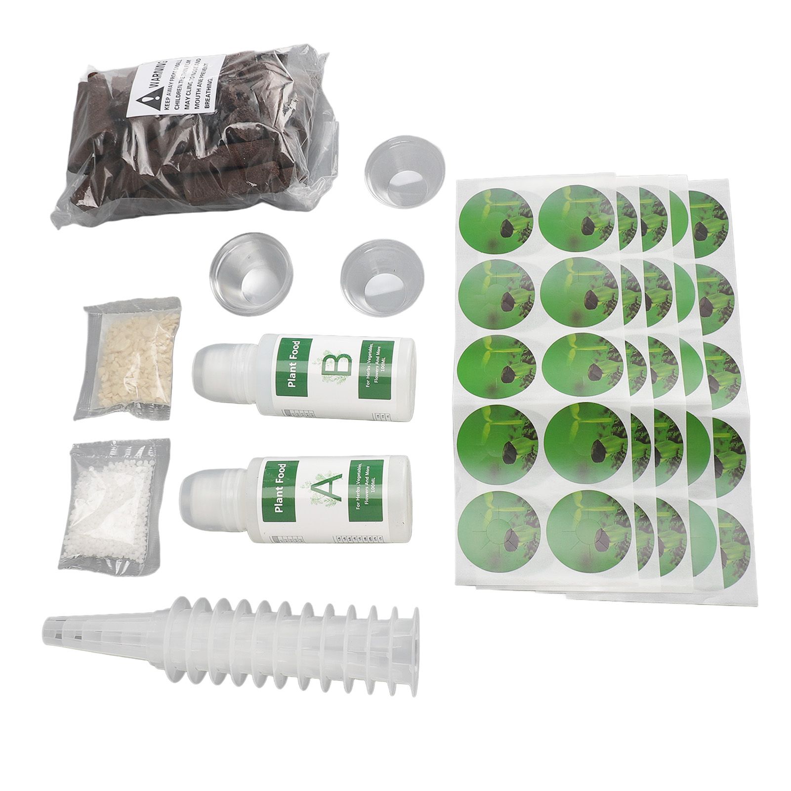 100ML Hydroponic Plant Food Hydroponics Nutrients Set with Grow Sponges A B view 6