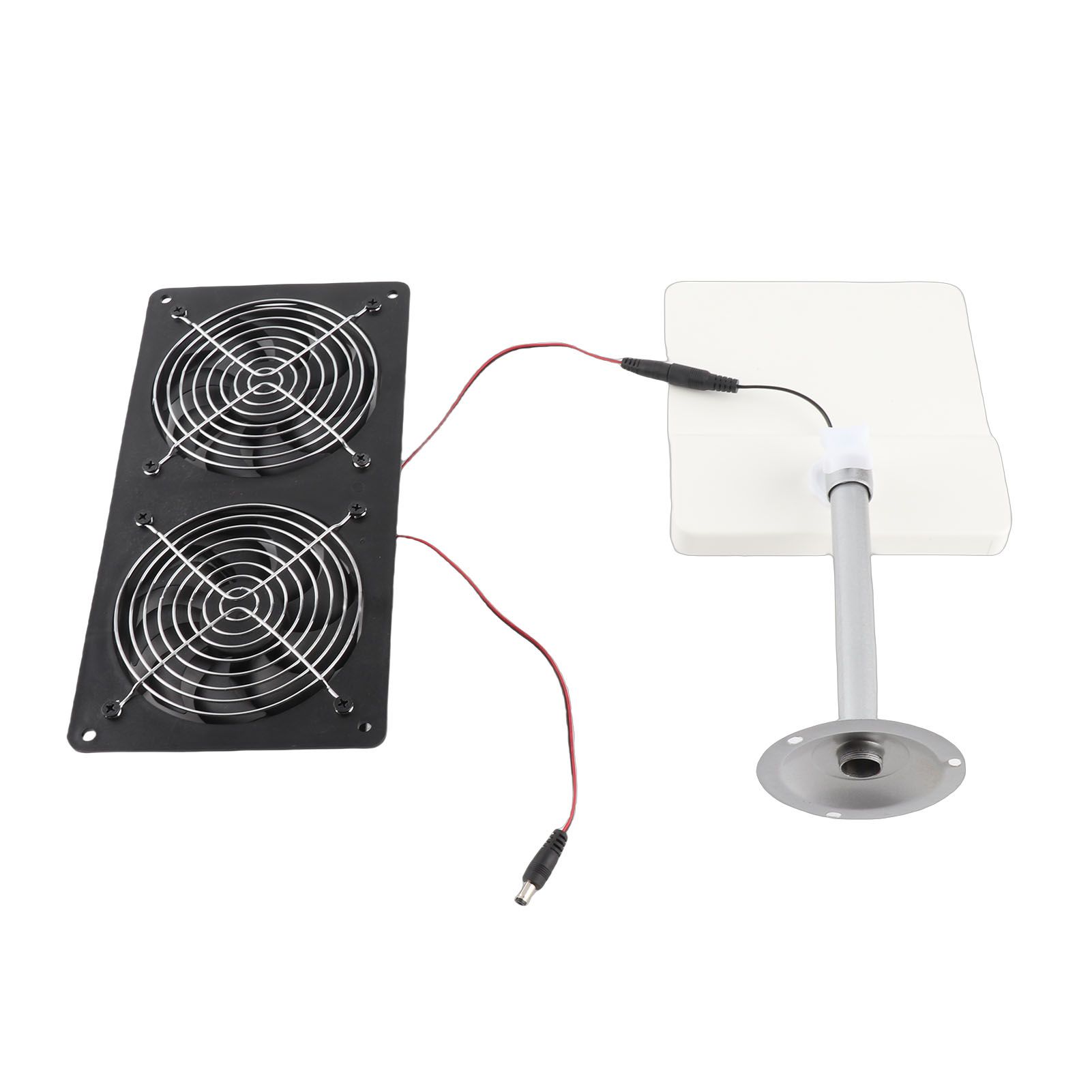 20W Solar Panel Solar Powered Dual Exhaust Fan Kit for Chicken Coops — image 1