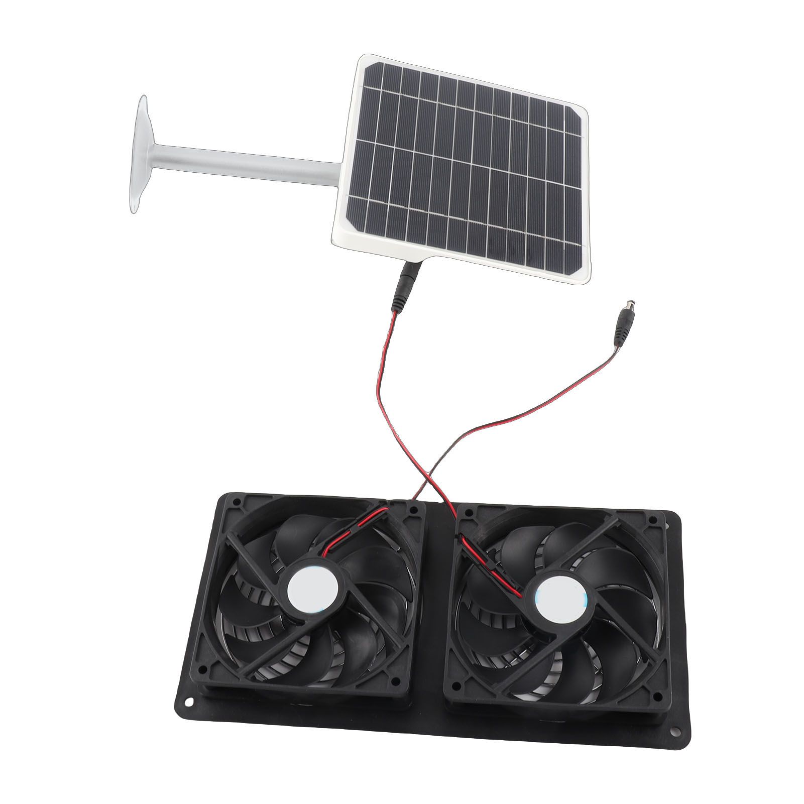 20W Solar Panel Solar Powered Dual Exhaust Fan Kit for Chicken Coops view 5