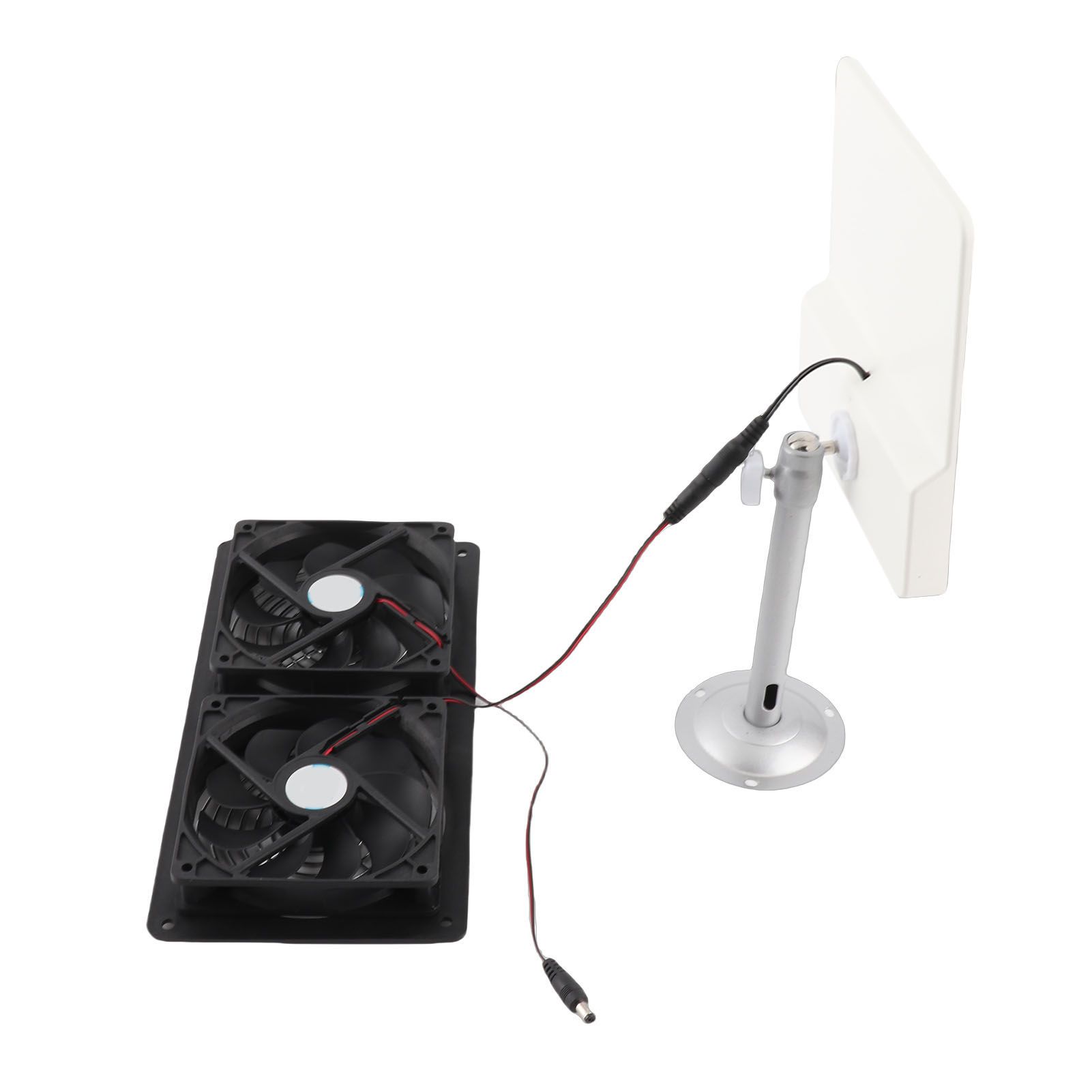 20W Solar Panel Solar Powered Dual Exhaust Fan Kit for Chicken Coops view 11