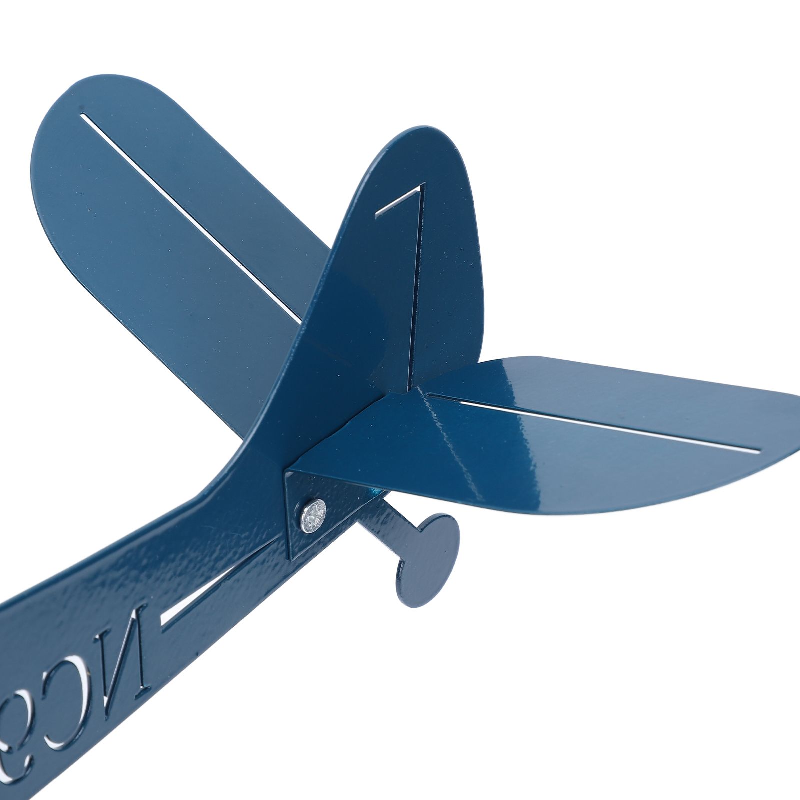 Airplane Weathervane Decorative Wind Sculpture 3D Metal Windmill for Outdoor view 7