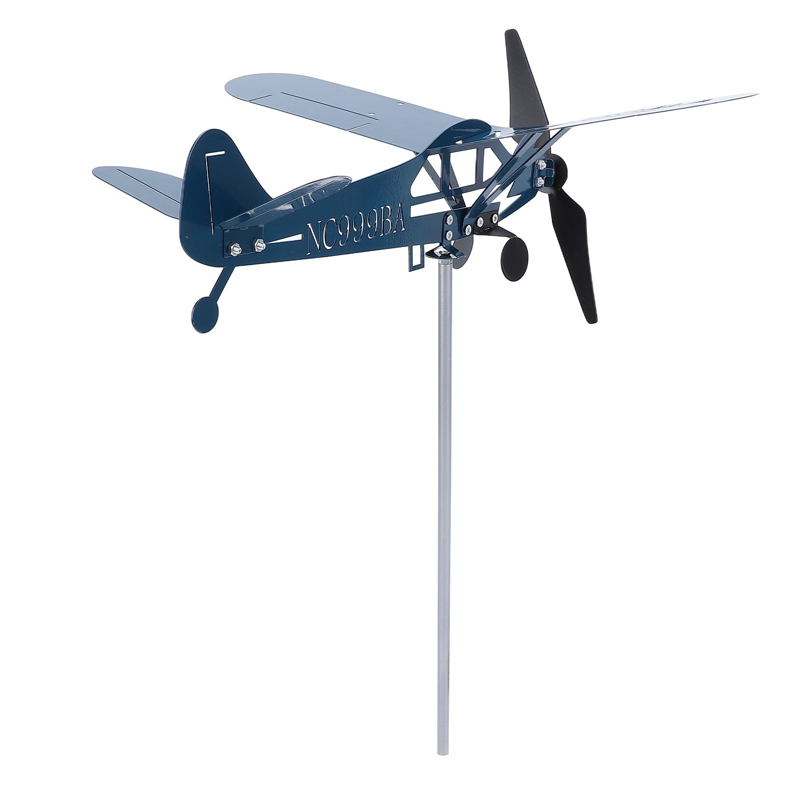 Airplane Weathervane Decorative Wind Sculpture 3D Metal Windmill for Outdoor view 8