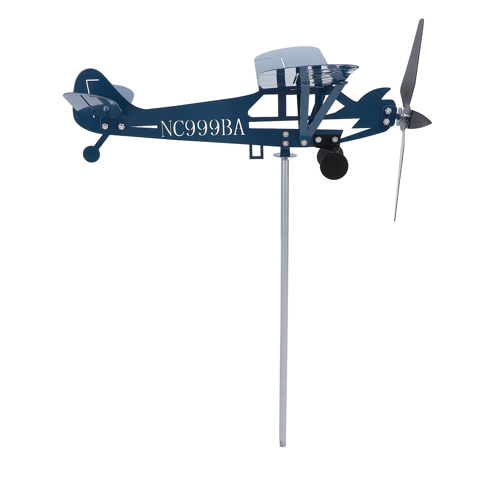 Airplane Weathervane Decorative Wind Sculpture 3D Metal Windmill for Outdoor view 9