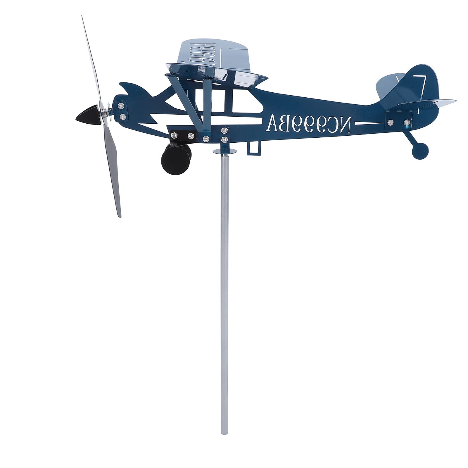 Airplane Weathervane Decorative Wind Sculpture 3D Metal Windmill for Outdoor view 10