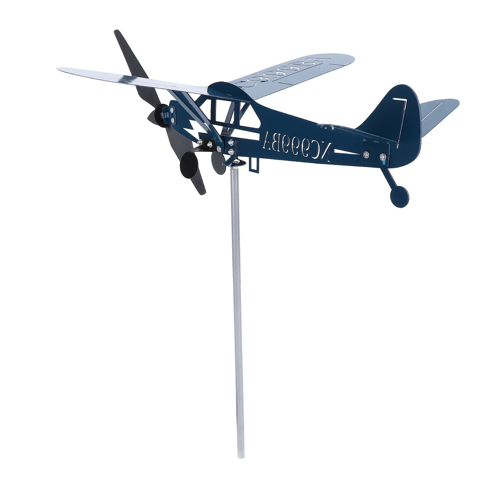 Airplane Weathervane Decorative Wind Sculpture 3D Metal Windmill for Outdoor view 11