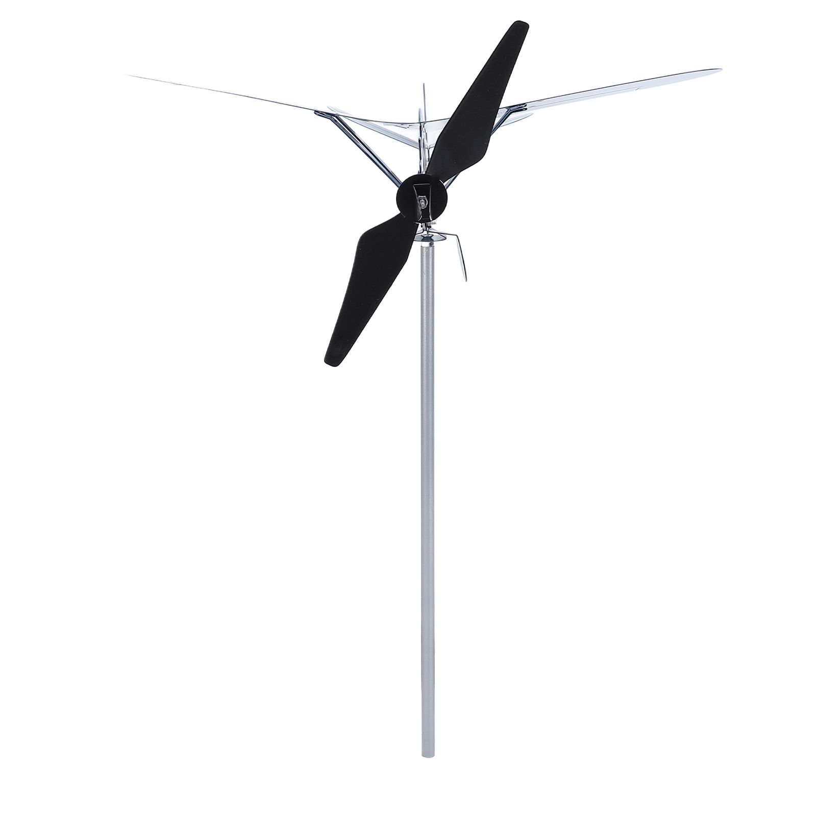 Airplane Weathervane Decorative Wind Sculpture 3D Metal Windmill for Outdoor view 12