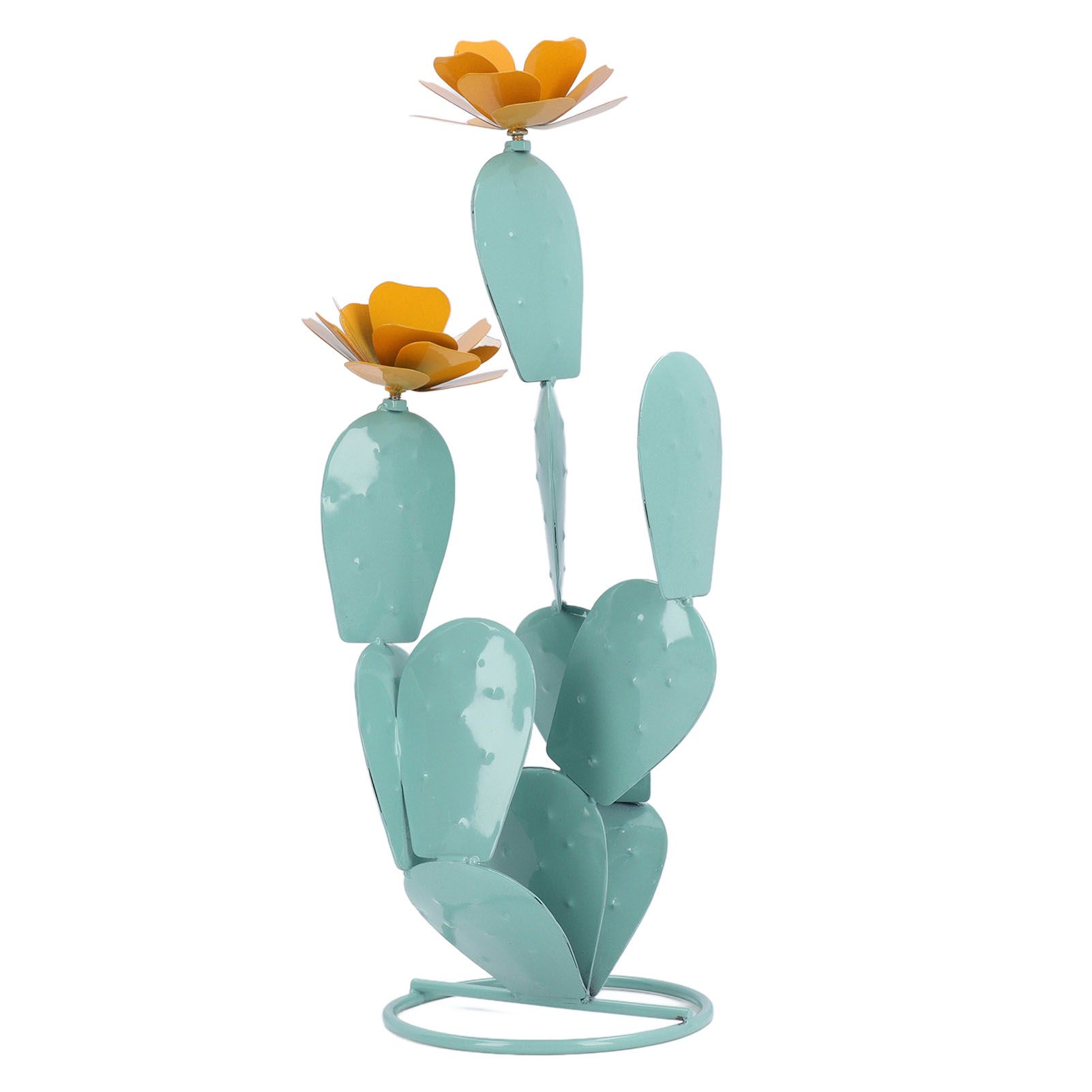 Cactus Statue Decor Iron Art Easy Installation Prickly Pear Cactus Yard Art