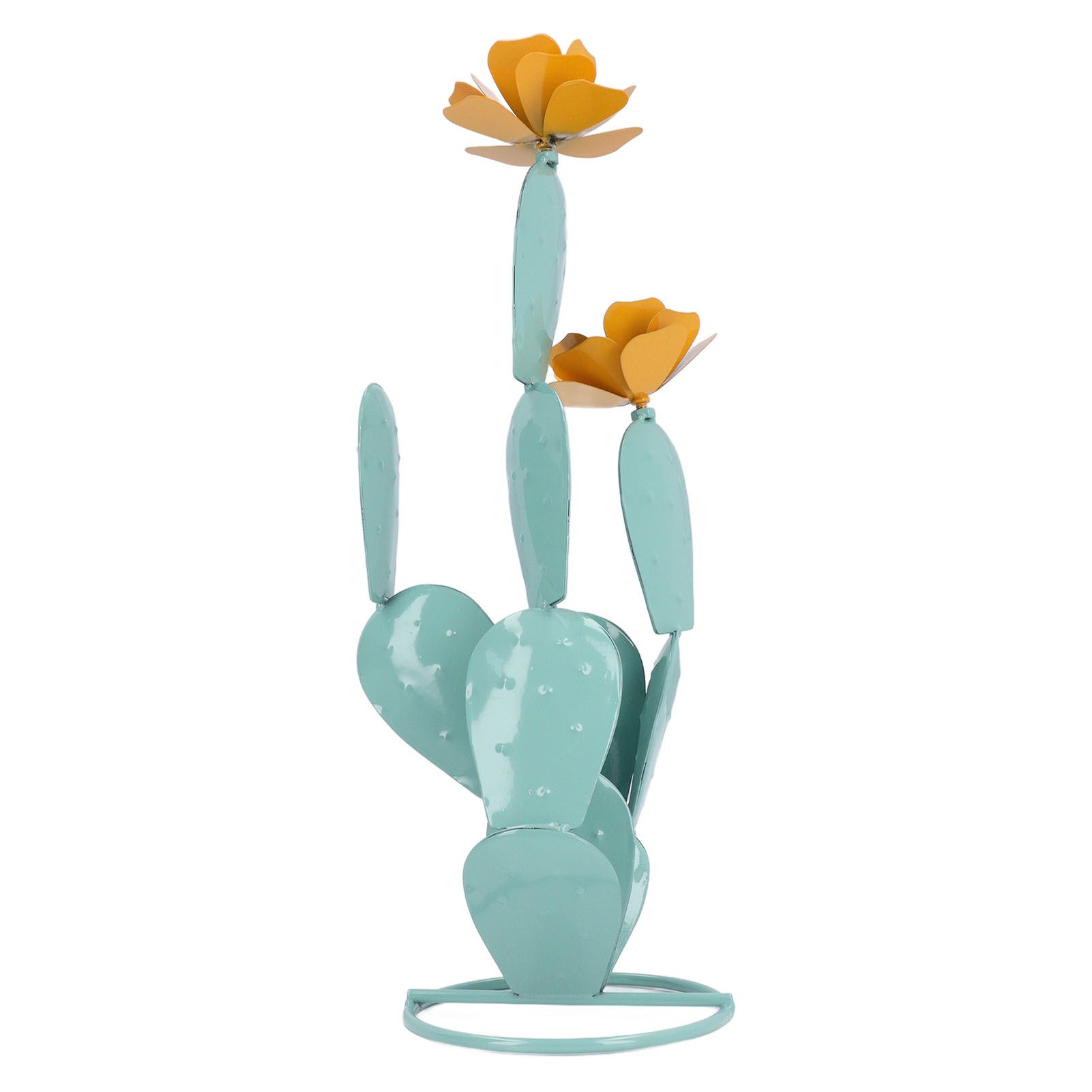 Cactus Statue Decor Iron Art Easy Installation Prickly Pear Cactus Yard Art view 4