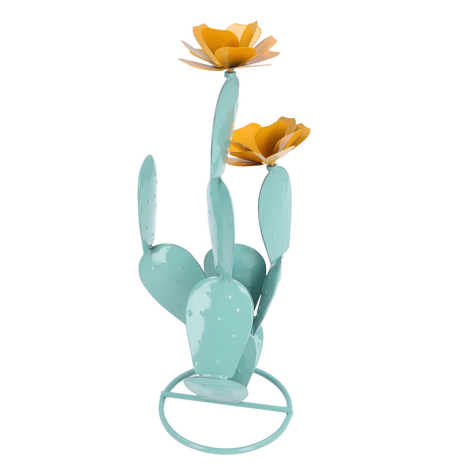 Cactus Statue Decor Iron Art Easy Installation Prickly Pear Cactus Yard Art view 6