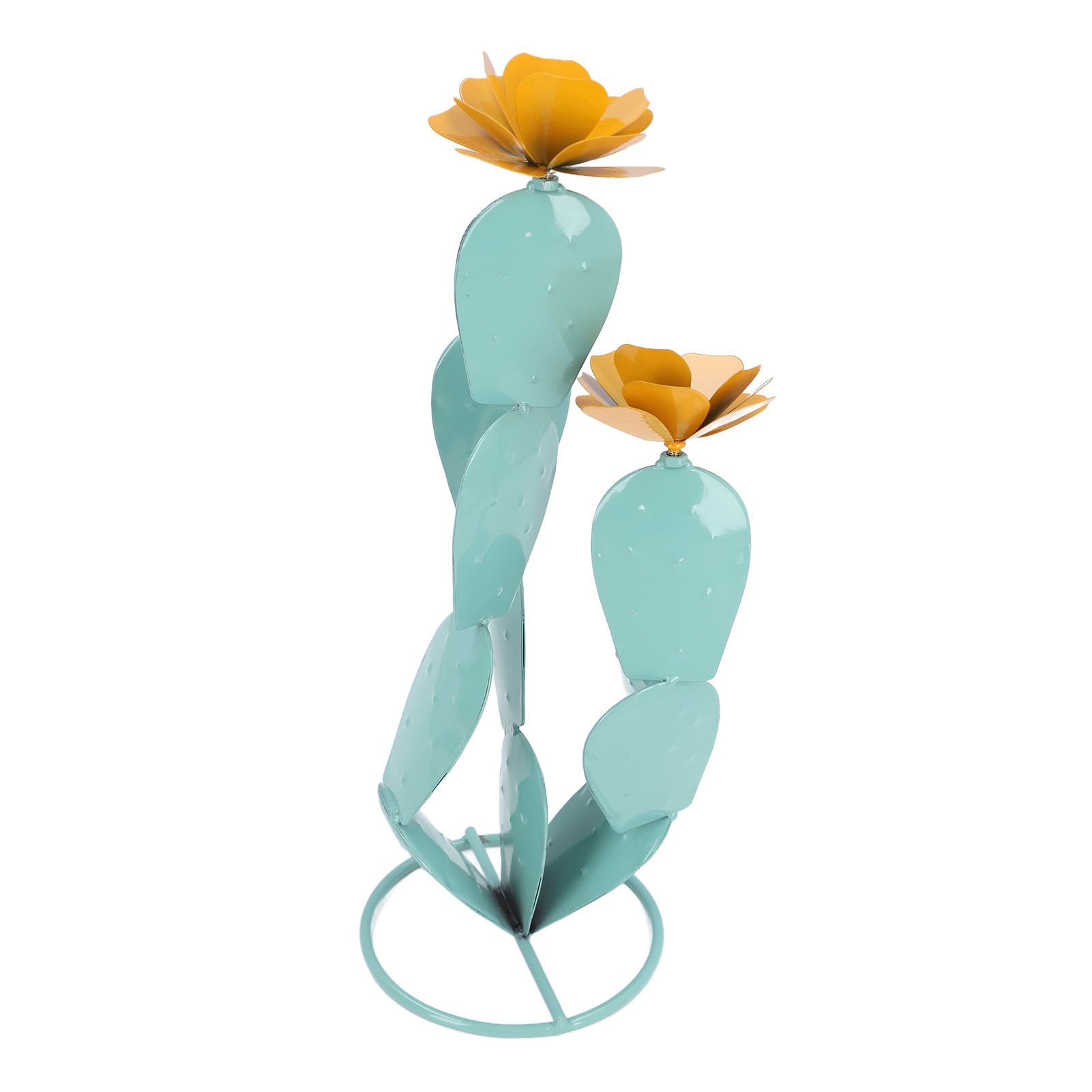 Cactus Statue Decor Iron Art Easy Installation Prickly Pear Cactus Yard Art view 8