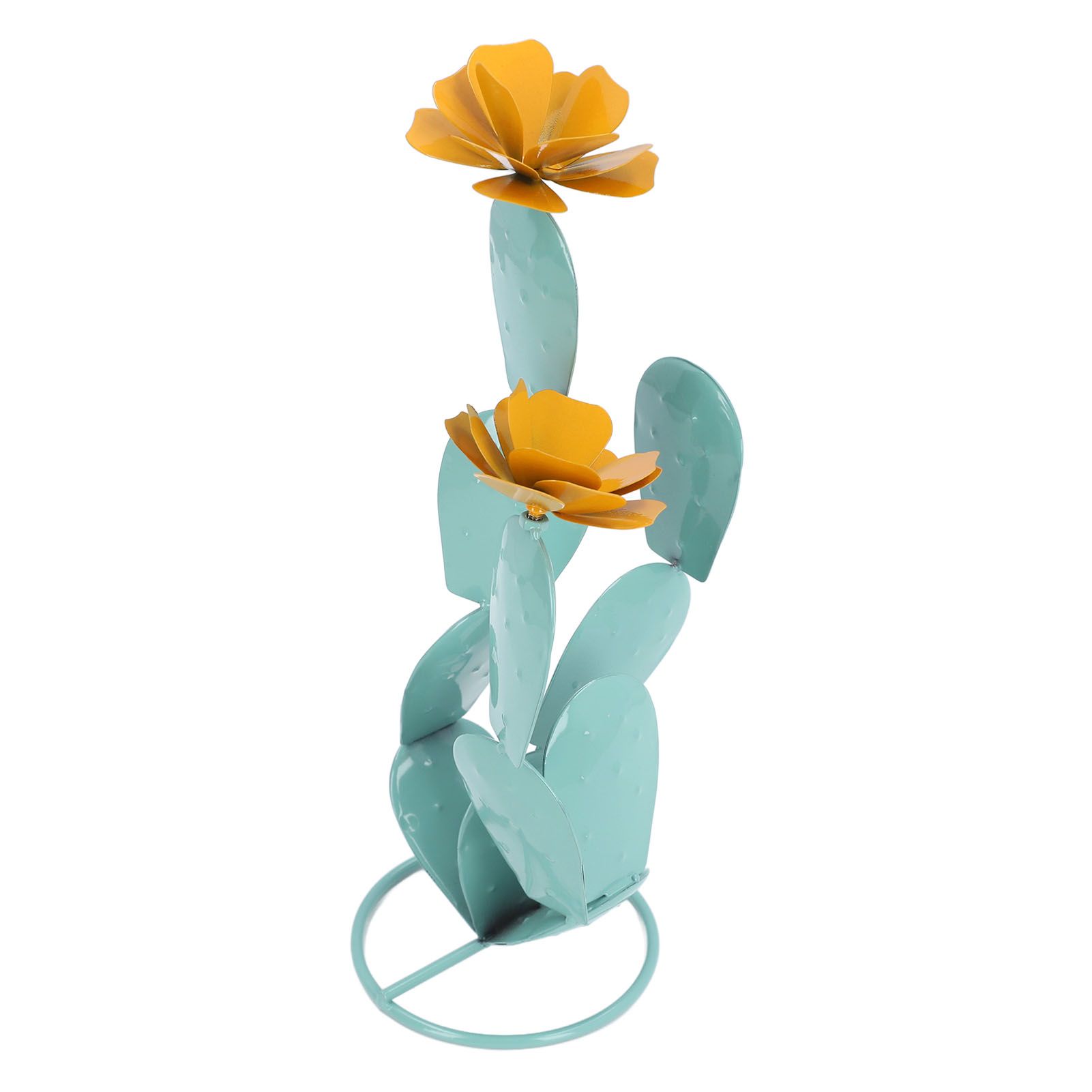Cactus Statue Decor Iron Art Easy Installation Prickly Pear Cactus Yard Art view 9