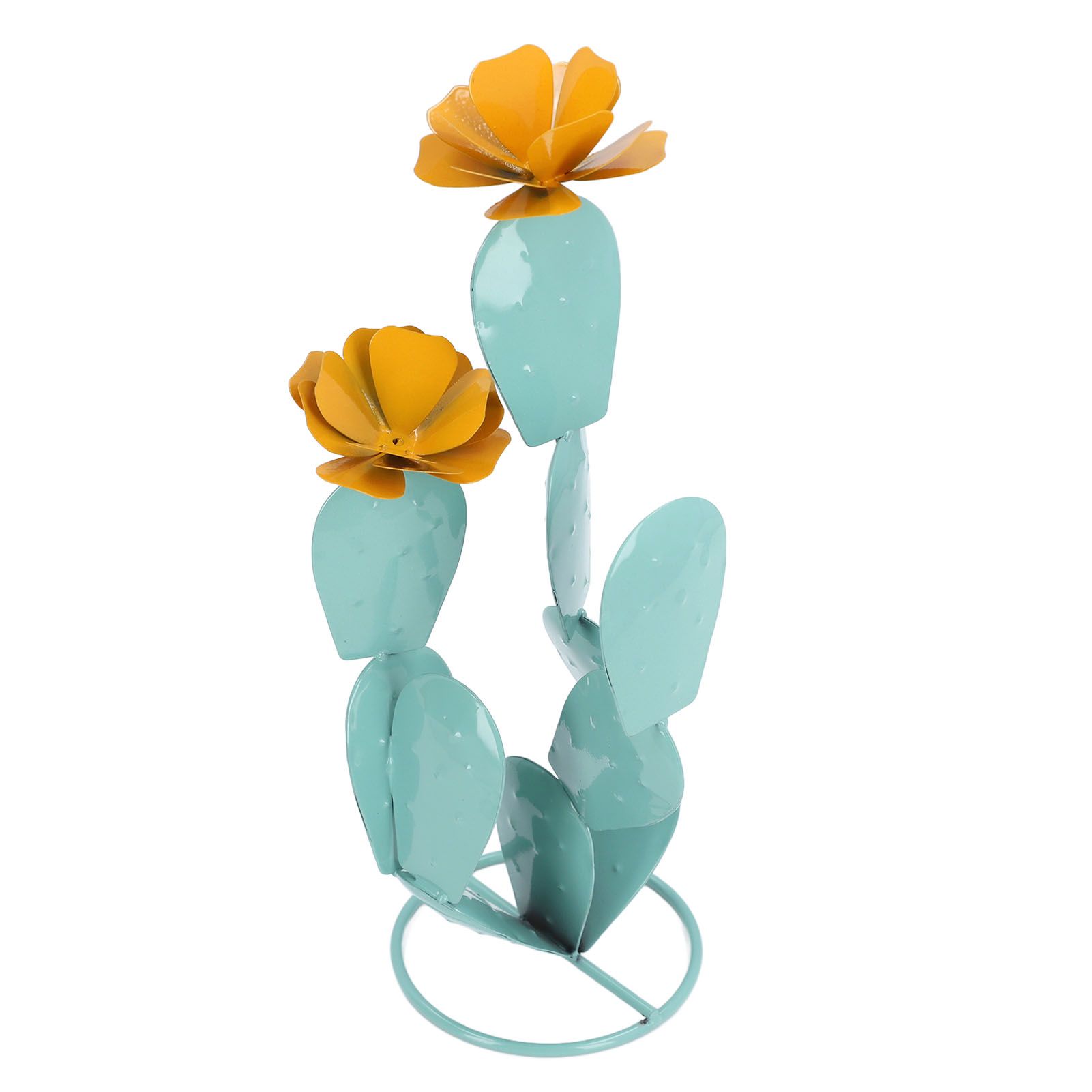 Cactus Statue Decor Iron Art Easy Installation Prickly Pear Cactus Yard Art view 10