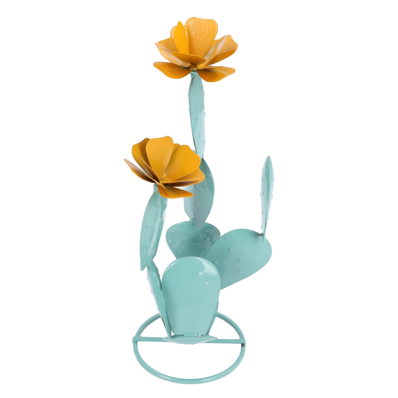 Cactus Statue Decor Iron Art Easy Installation Prickly Pear Cactus Yard Art view 11