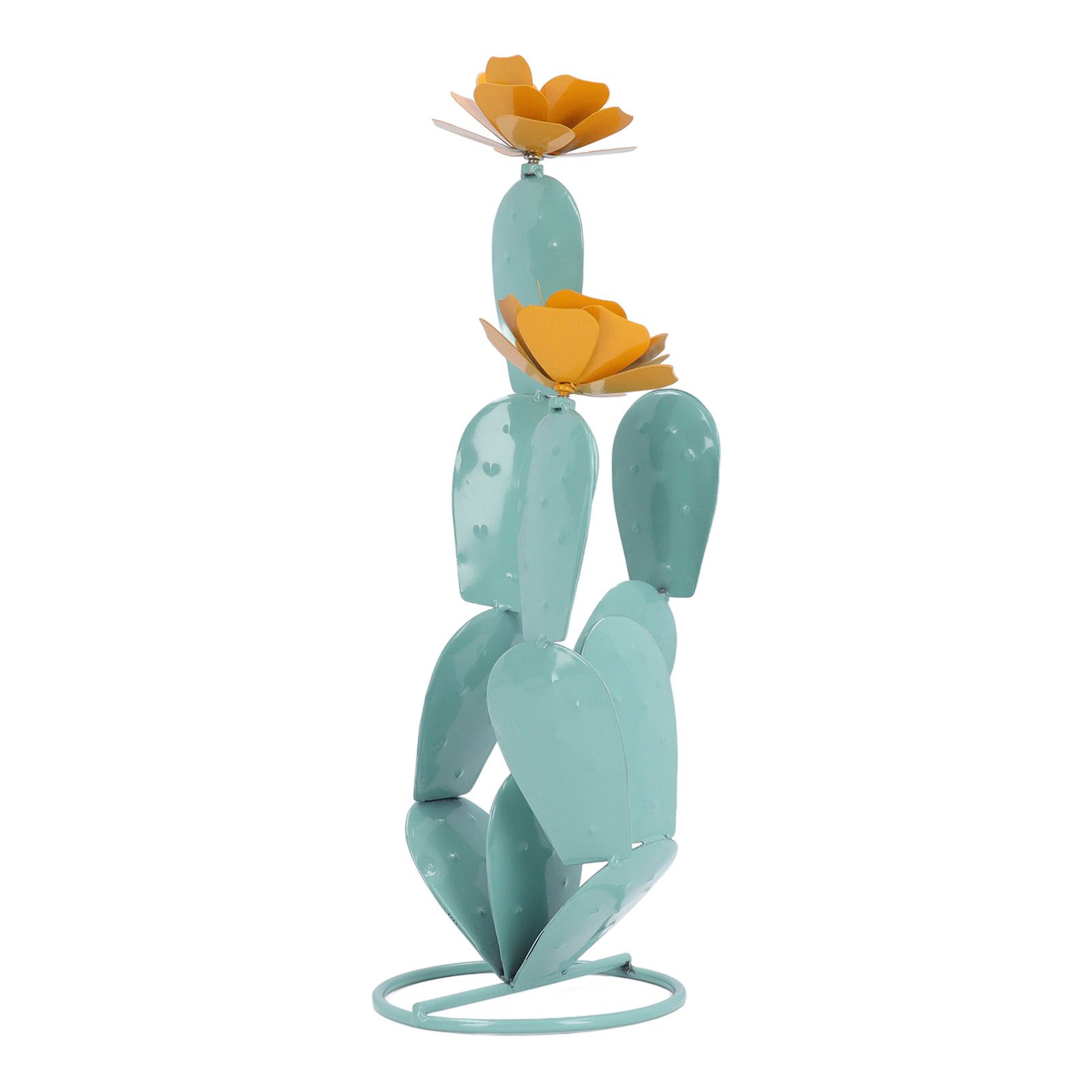 Cactus Statue Decor Iron Art Easy Installation Prickly Pear Cactus Yard Art view 12