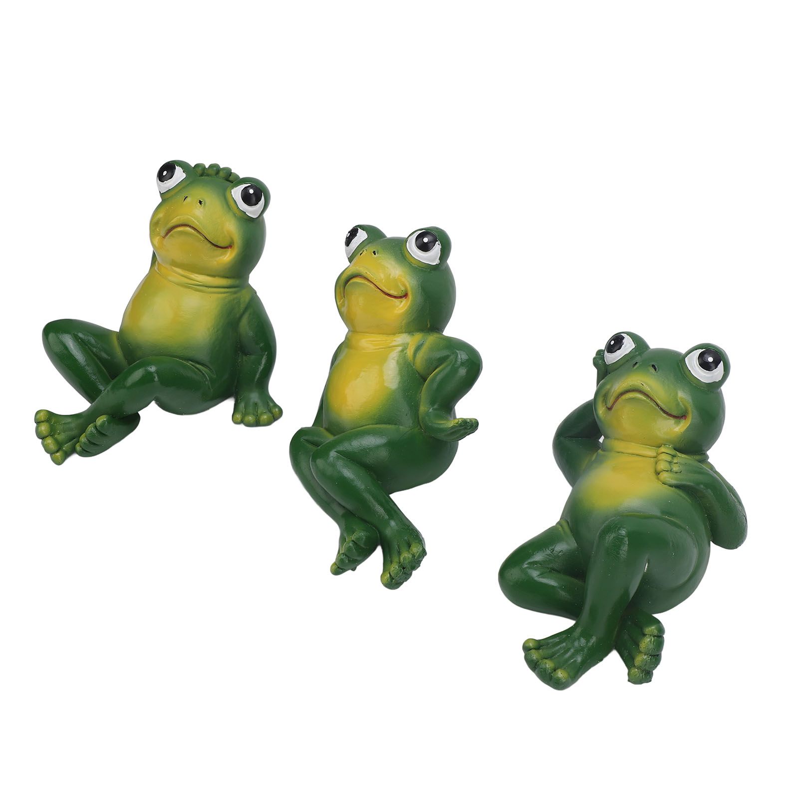 3pcs Outdoor Frog Ornament American Style Innovative Simulation Garden Frog