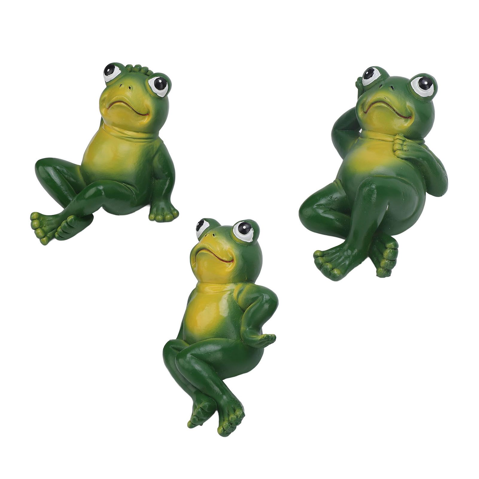 3pcs Outdoor Frog Ornament American Style Innovative Simulation Garden Frog view 2