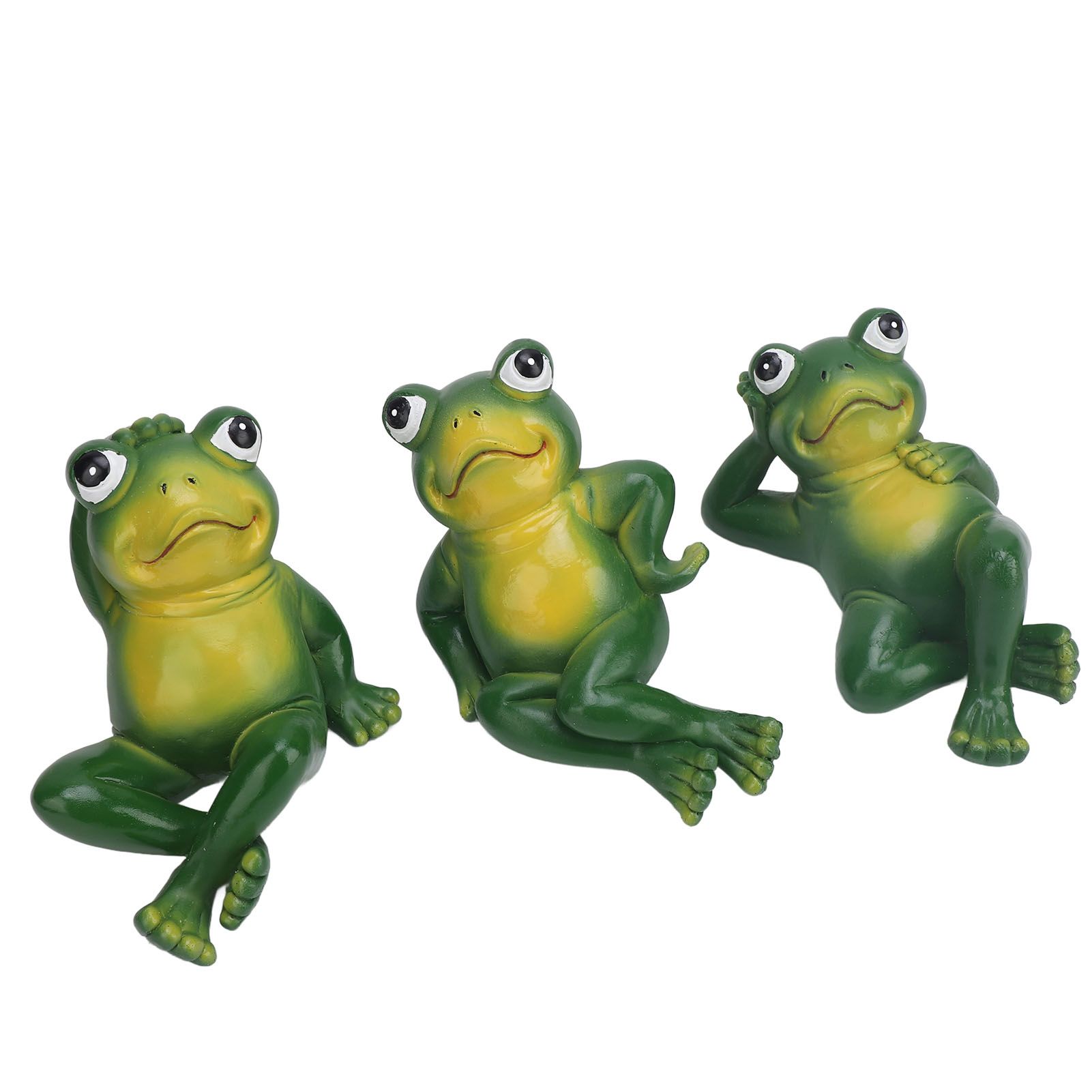 3pcs Outdoor Frog Ornament American Style Innovative Simulation Garden Frog view 3