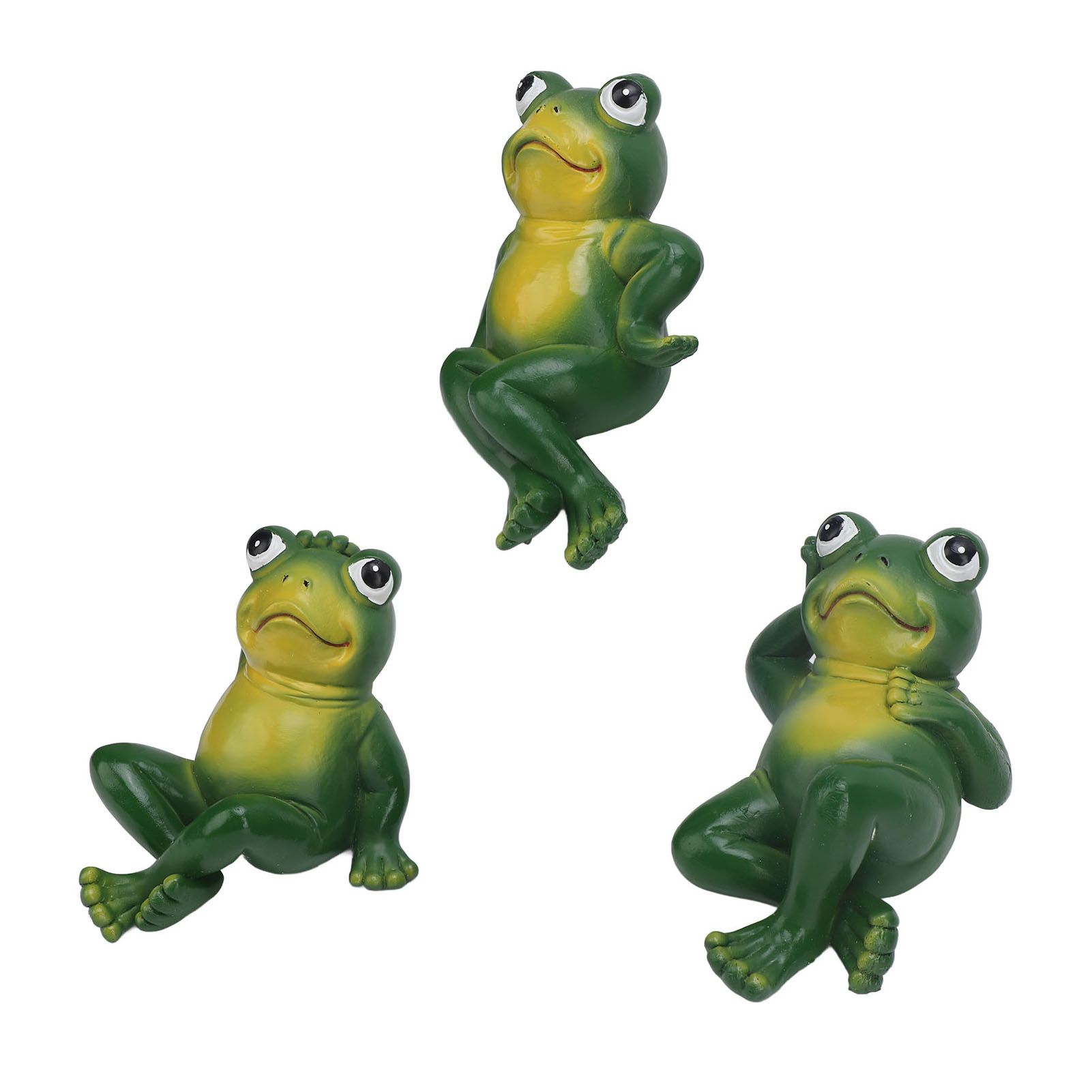 3pcs Outdoor Frog Ornament American Style Innovative Simulation Garden Frog view 4