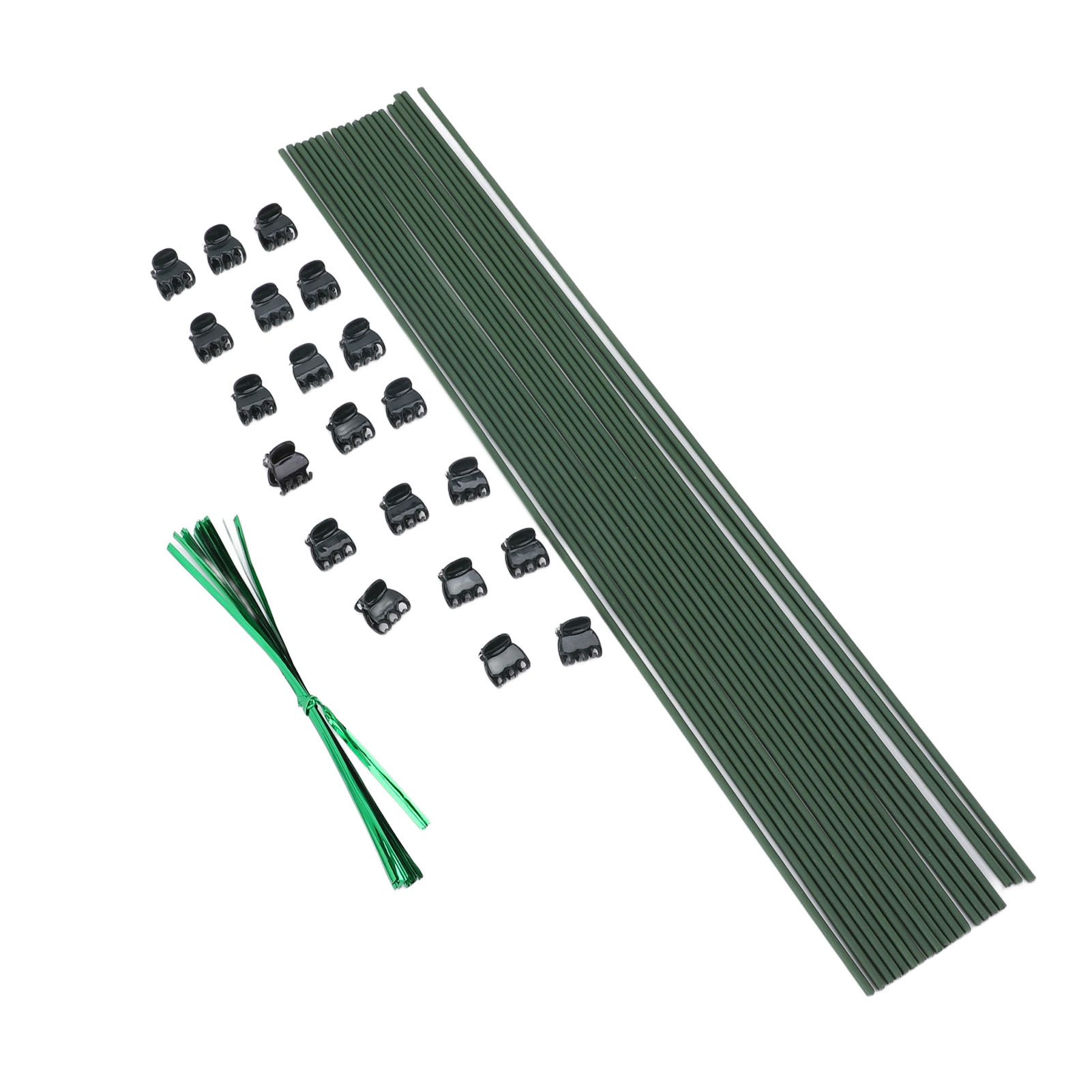 40pcs Plant Stake Stainless Steel Green Coating Stable Bendable Plant Support view 4