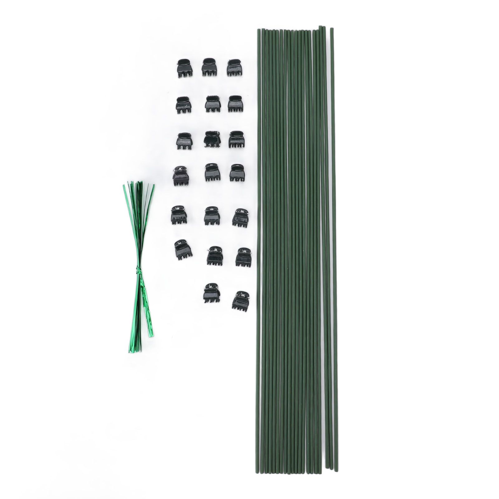 40pcs Plant Stake Stainless Steel Green Coating Stable Bendable Plant Support view 6