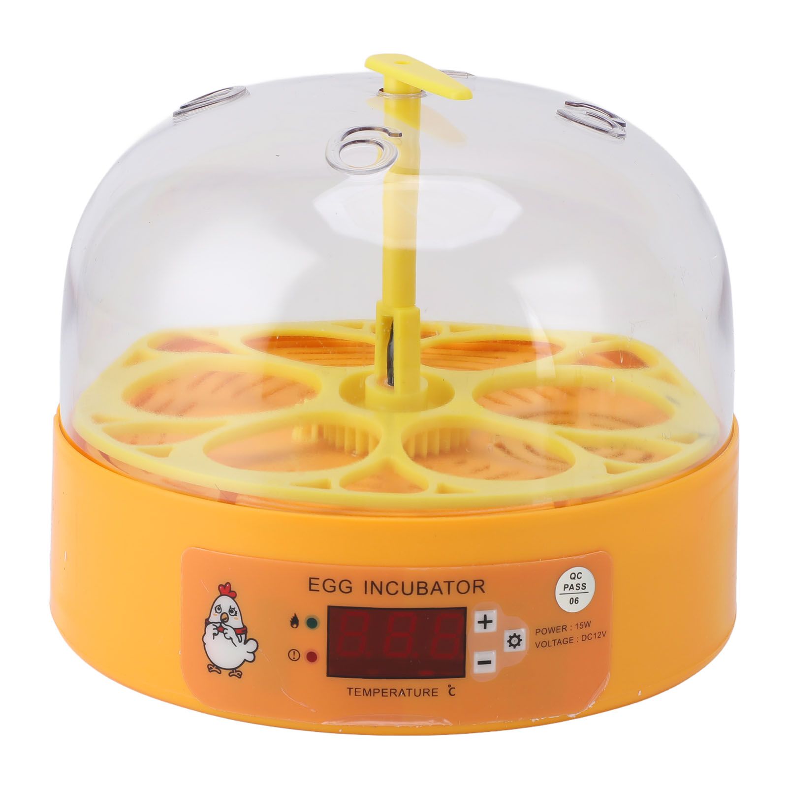 Egg Incubator 6 Eggs Smart Egg Hatchery Temperature Control Manual Egg Turning