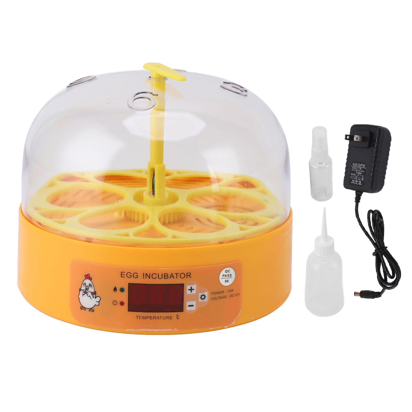 Egg Incubator 6 Eggs Smart Egg Hatchery Temperature Control Manual Egg Turning view 3