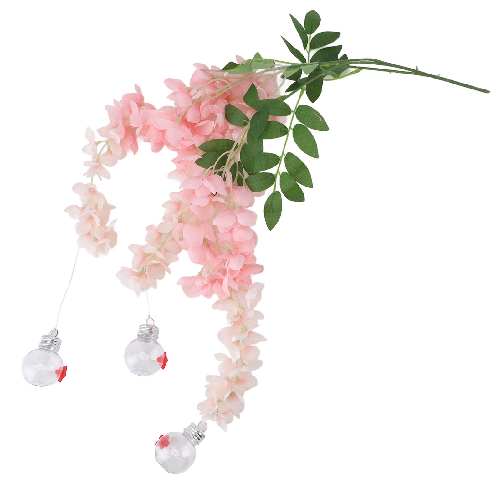 Wisteria Flower Bird Feeder Realistic Leak Proof Plastic Silk Flowers view 3