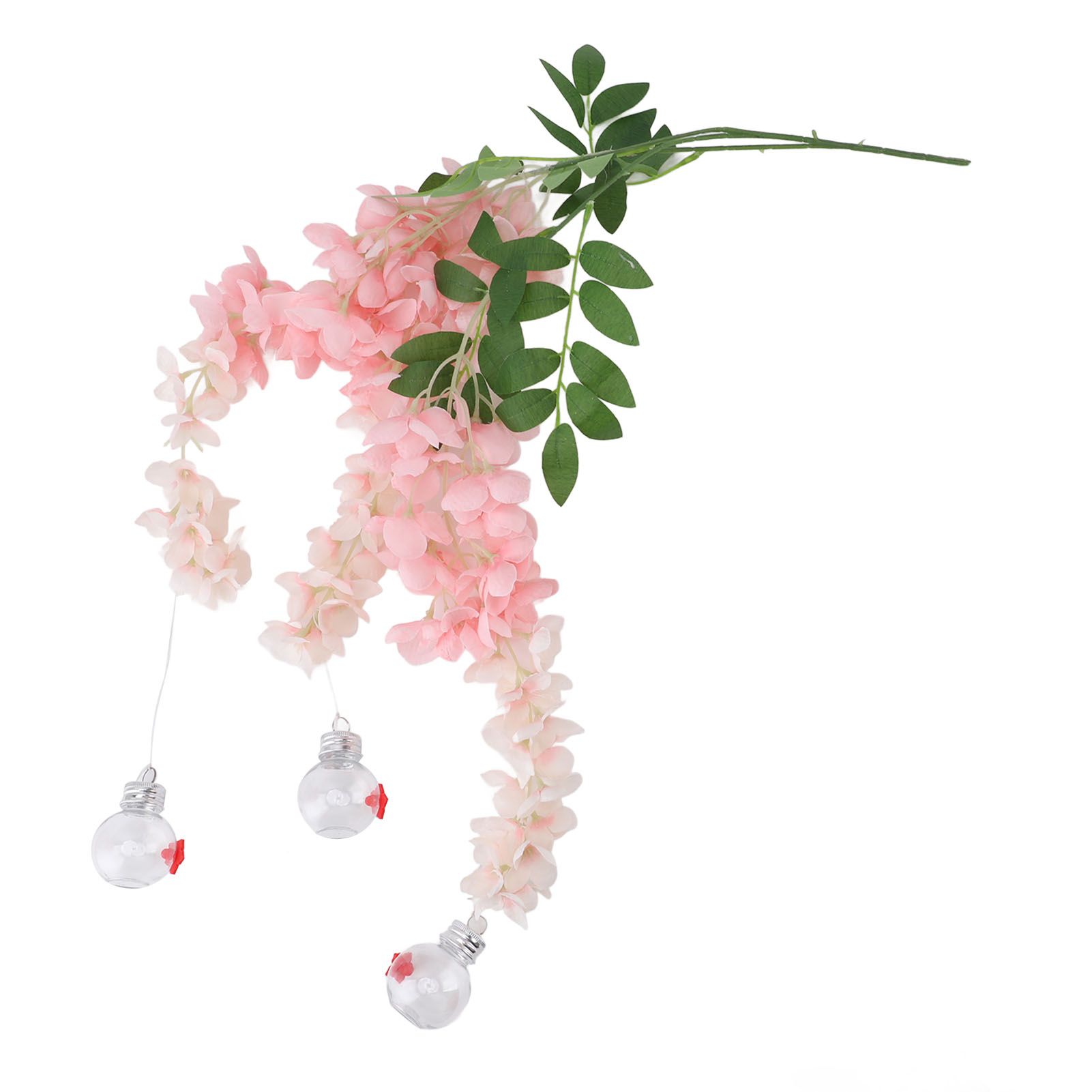 Wisteria Flower Bird Feeder Realistic Leak Proof Plastic Silk Flowers view 4