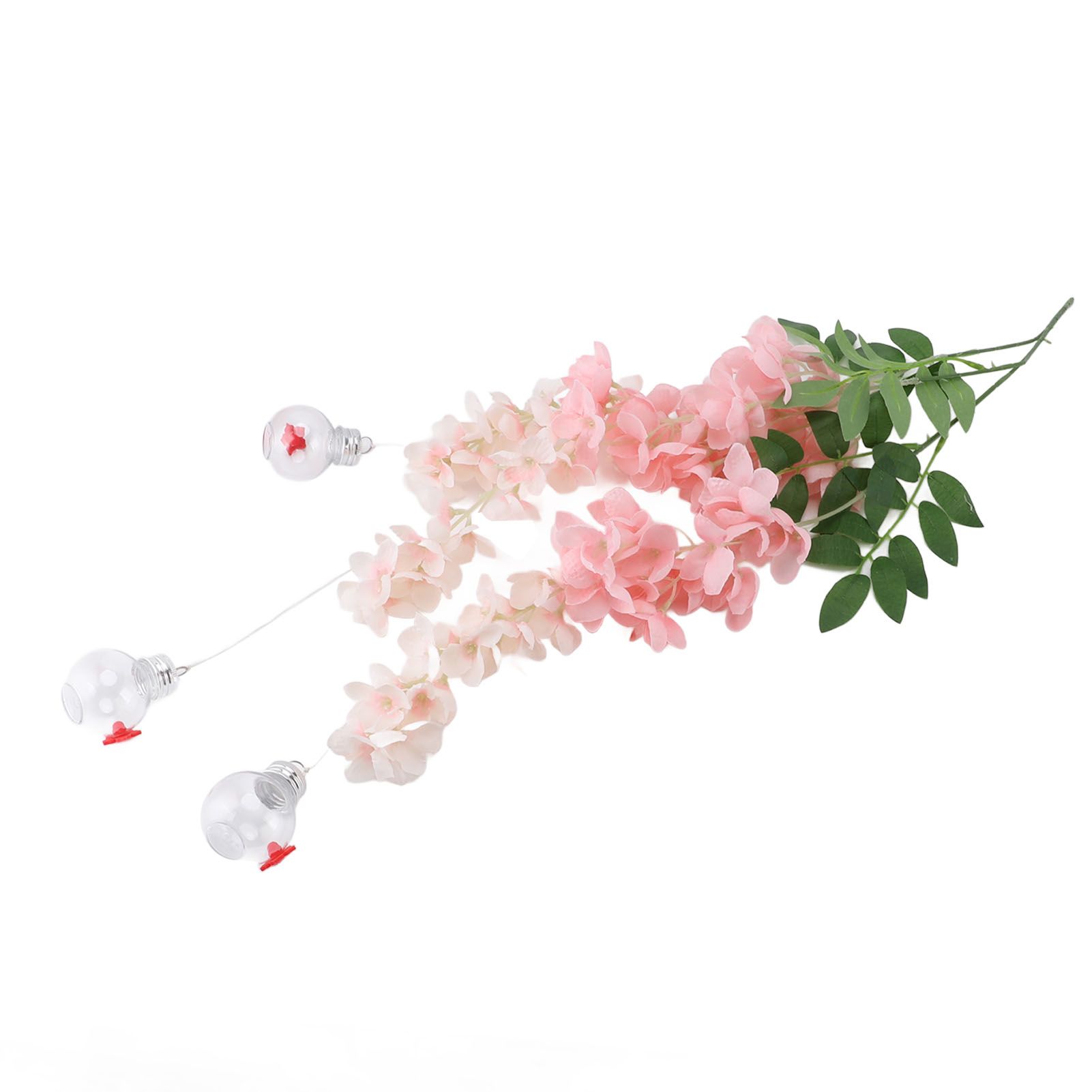 Wisteria Flower Bird Feeder Realistic Leak Proof Plastic Silk Flowers view 6