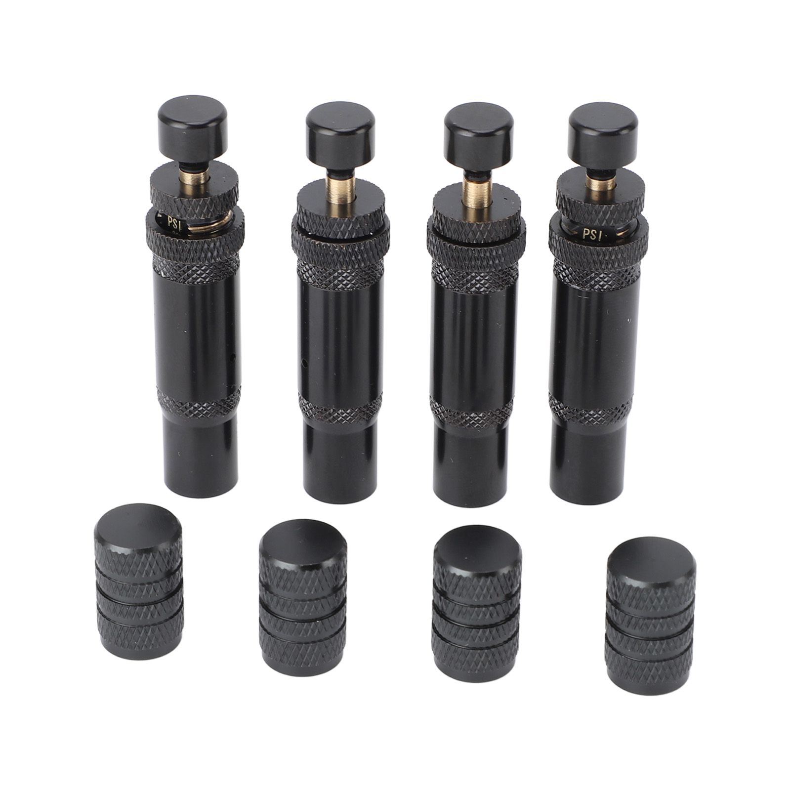 4PCS Auto Stop Tire Deflation Valve Kit Ni Plated Stainless Steel Adjustable — image 1