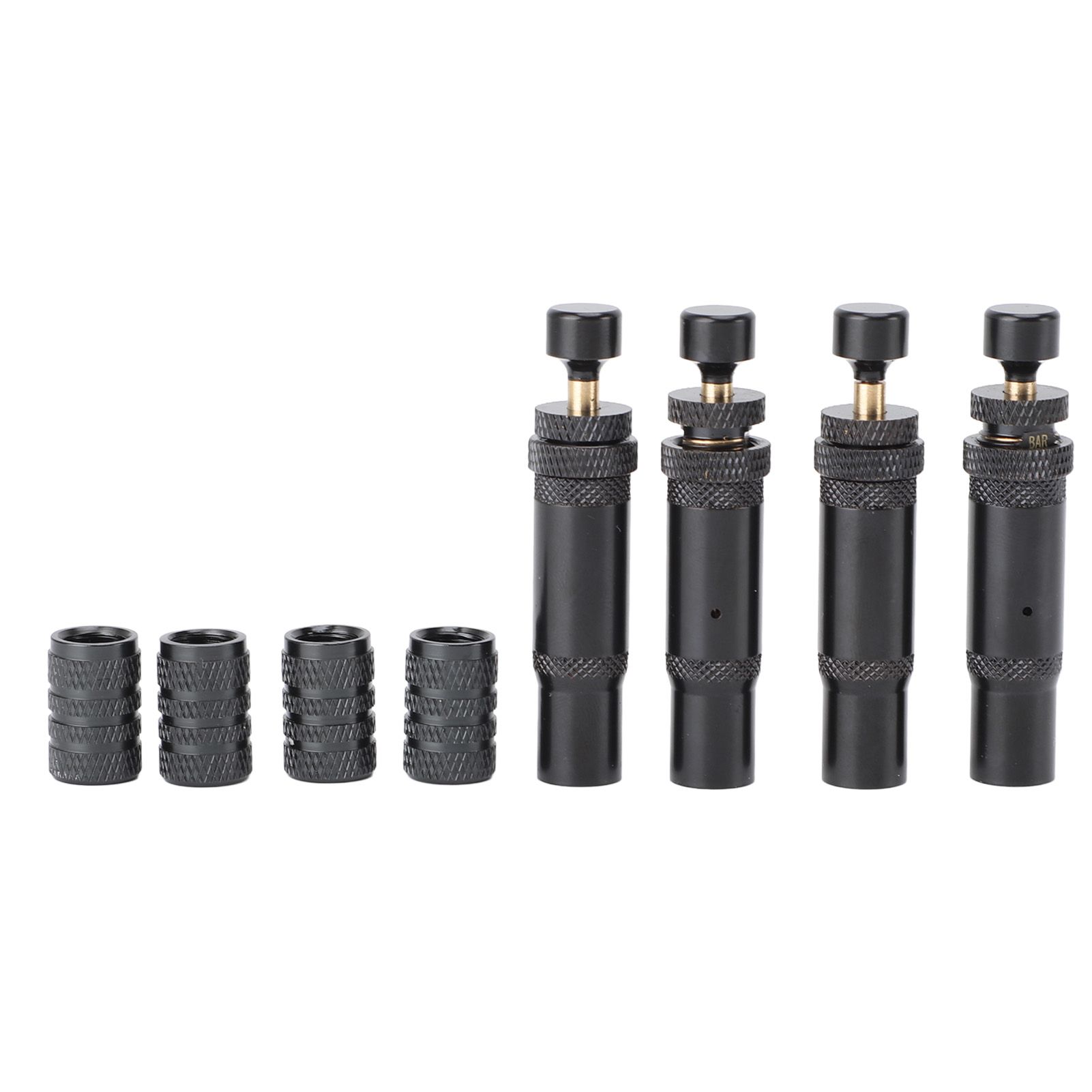 4PCS Auto Stop Tire Deflation Valve Kit Ni Plated Stainless Steel Adjustable view 3