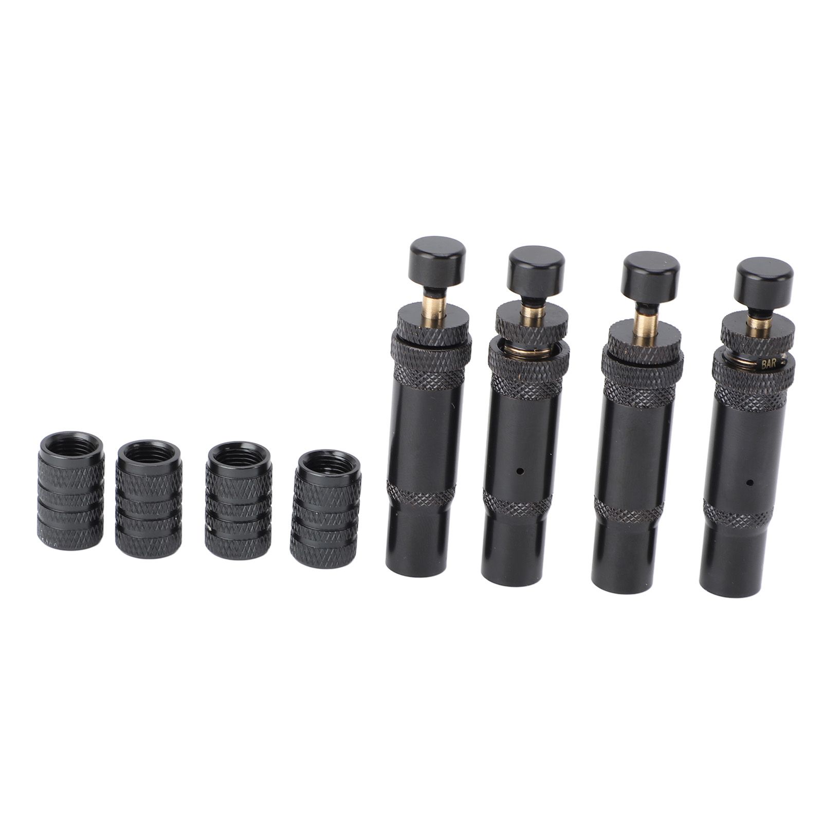 4PCS Auto Stop Tire Deflation Valve Kit Ni Plated Stainless Steel Adjustable view 8