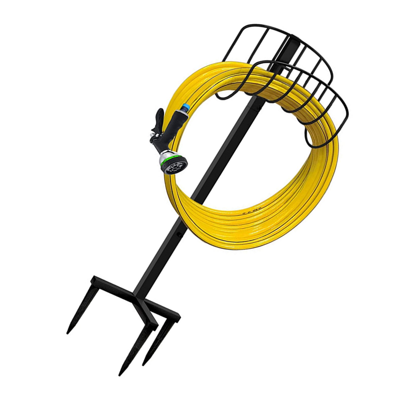 Garden Hose Holder Detachable Metal Pipe Bracket Vertical Garden Hose Storage Rack — image 1