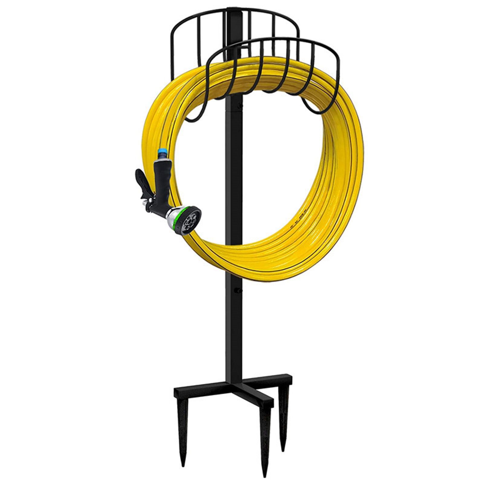 Garden Hose Holder Detachable Metal Pipe Bracket Vertical Garden Hose Storage Rack view 3