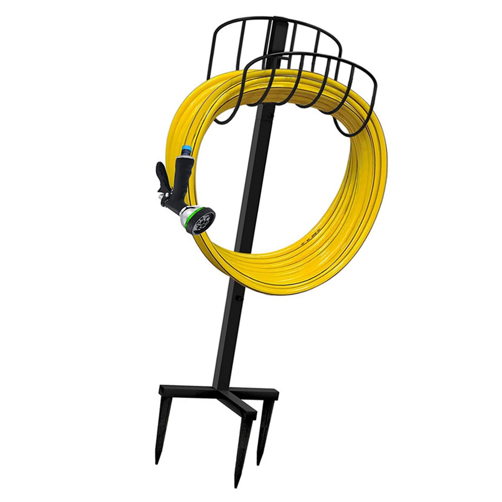 Garden Hose Holder Detachable Metal Pipe Bracket Vertical Garden Hose Storage Rack view 6