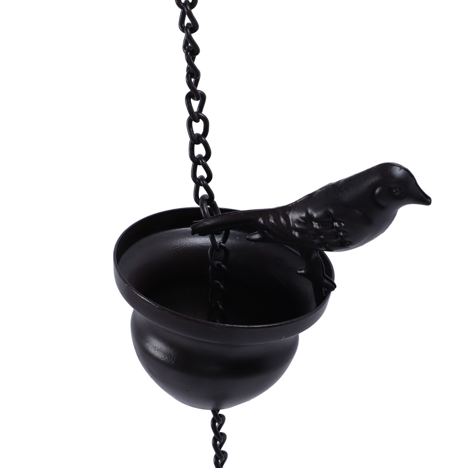 Birds Rain Chain Iron Effective Drainage Crisp Sound Birds On Cups Rain Chain view 5