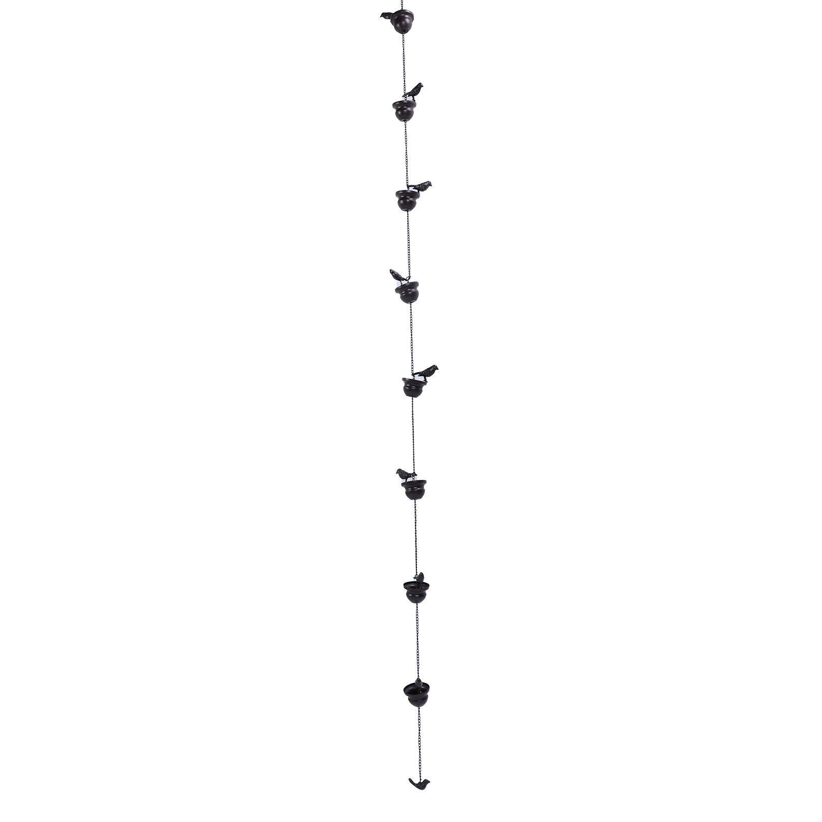 Birds Rain Chain Iron Effective Drainage Crisp Sound Birds On Cups Rain Chain view 8